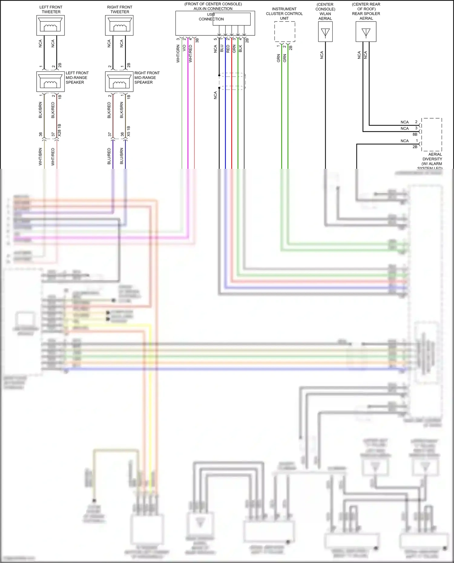 MINI Cooper S Clubman II (2015-2019) left front mid-range speaker wiring diagram  (4 of 12)