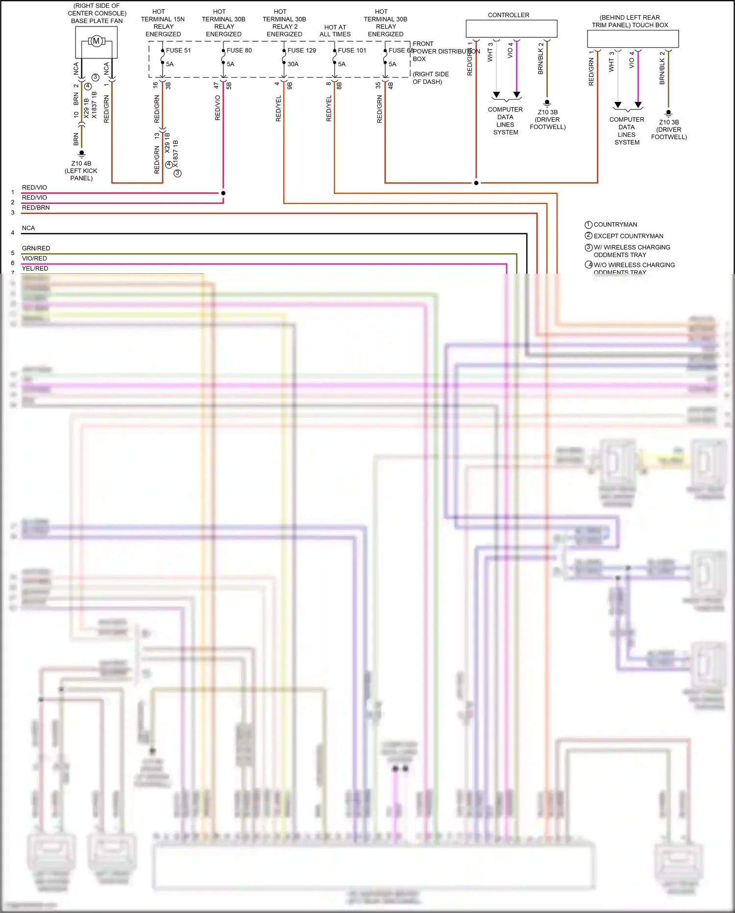MINI Cooper S Clubman II (2015-2019) left front mid-range speaker wiring diagram  (3 of 12)
