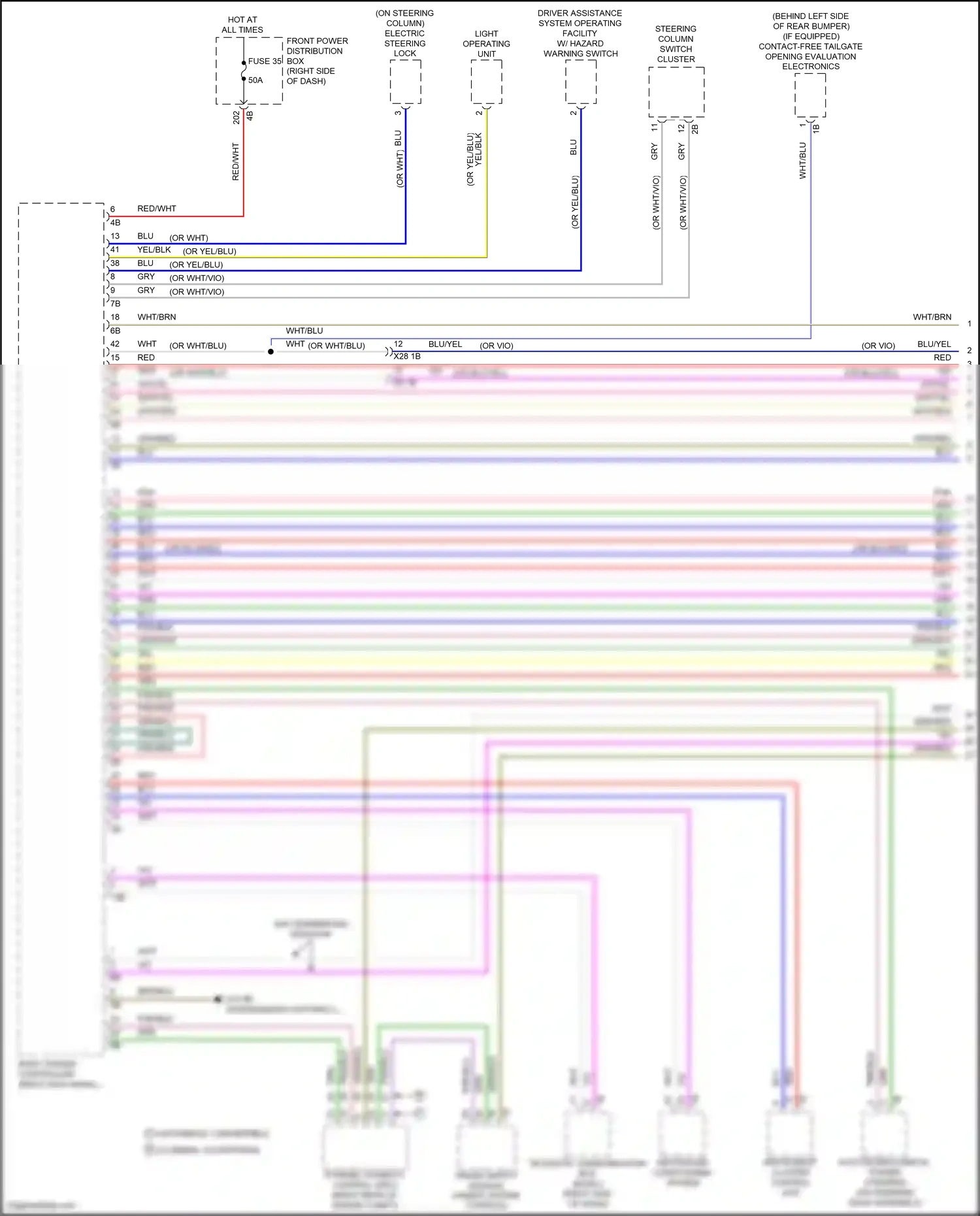 MINI Cooper S Clubman II (2015-2019) light operating unit wiring diagram  (3 of 5)