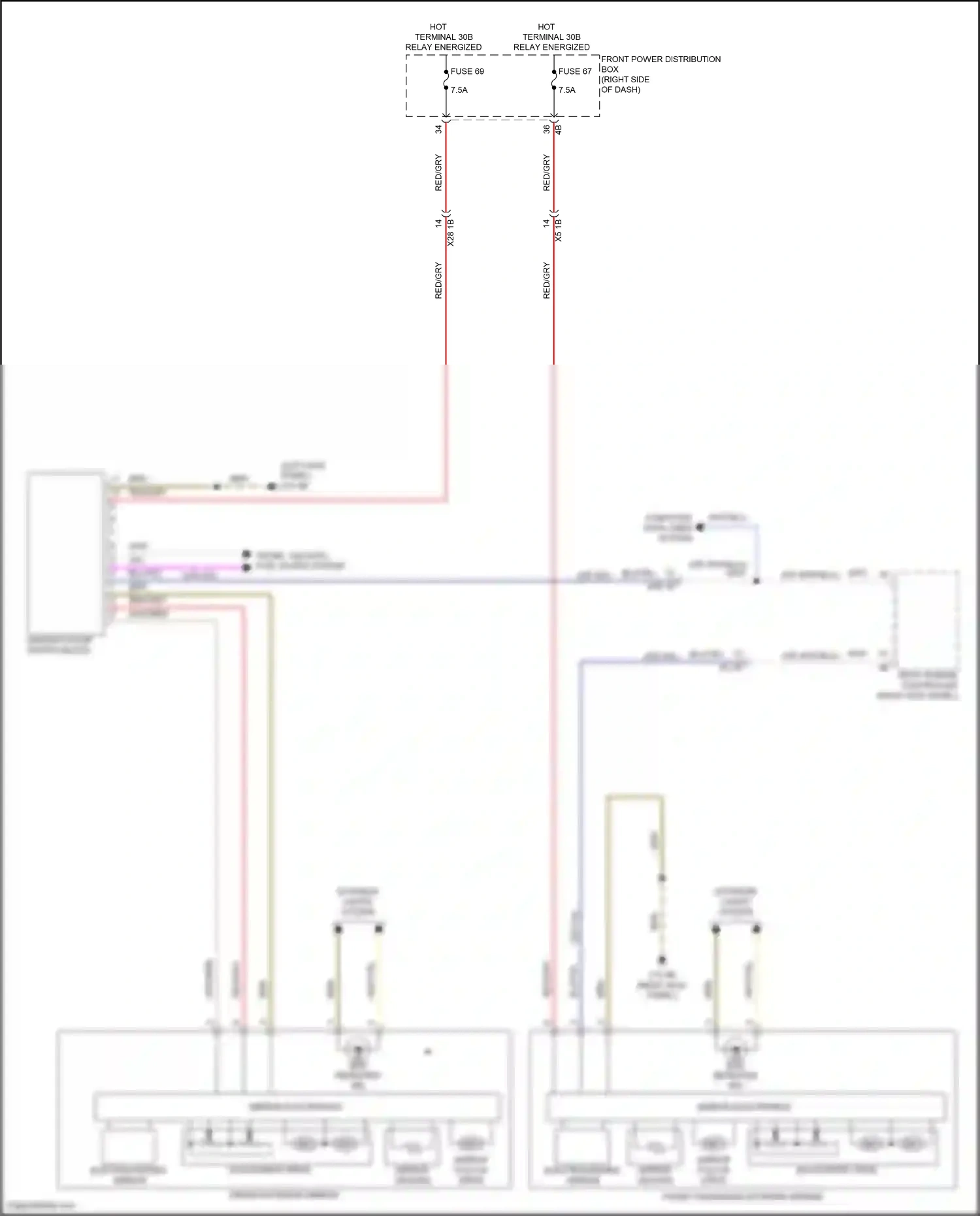 MINI Cooper S Clubman II (2015-2019) mirror electronics wiring diagram  (1 of 2)
