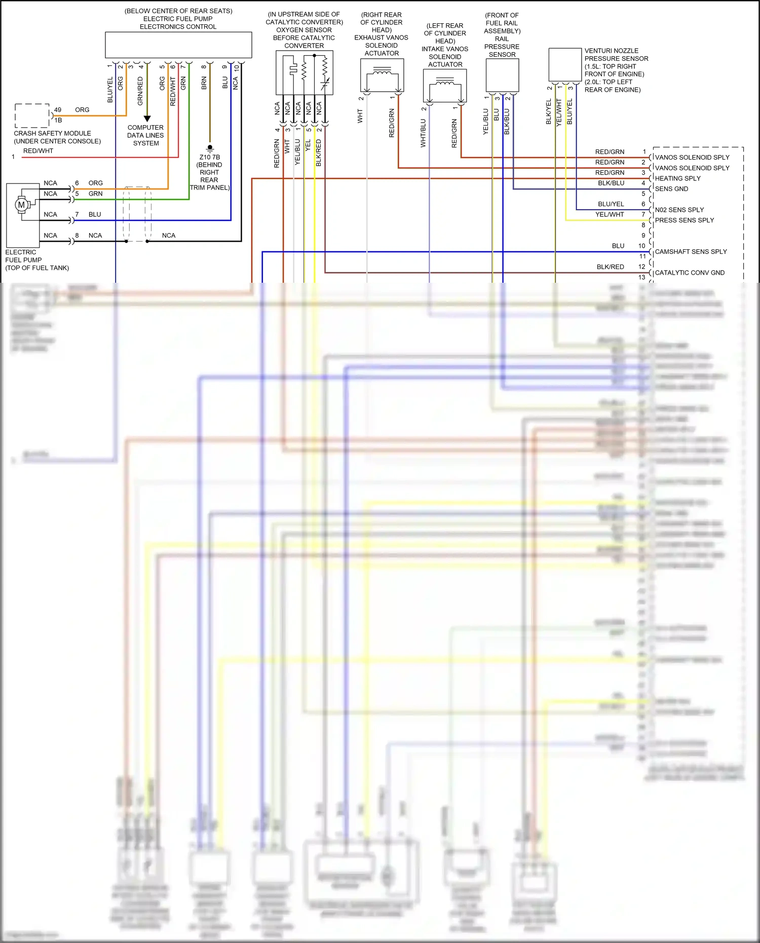 MINI Cooper S Clubman II (2015-2019) quantity control valve wiring diagram  (1 of 2)