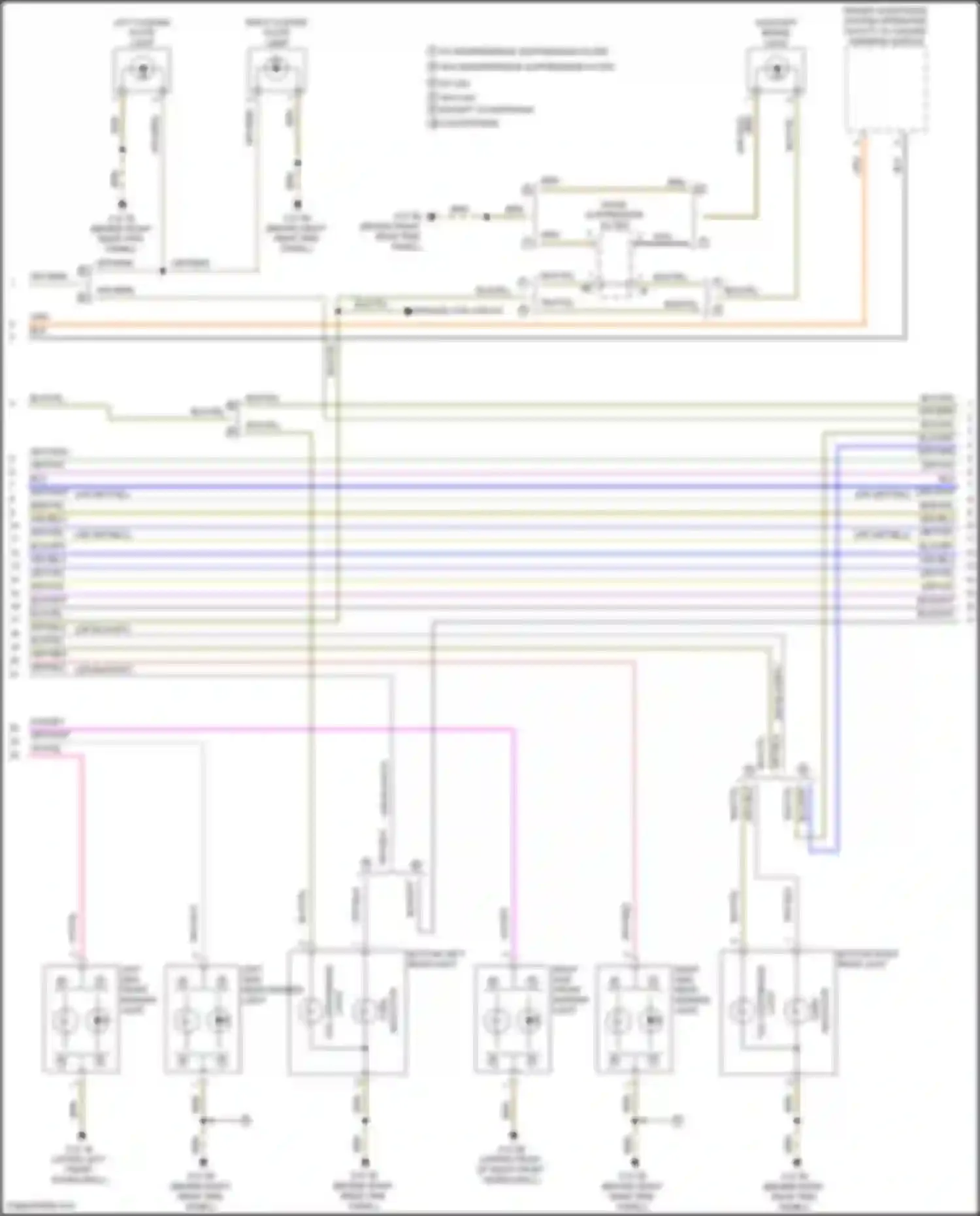 Wiring diagram left license plate light for MINI Cooper S Clubman II (2015-2019)