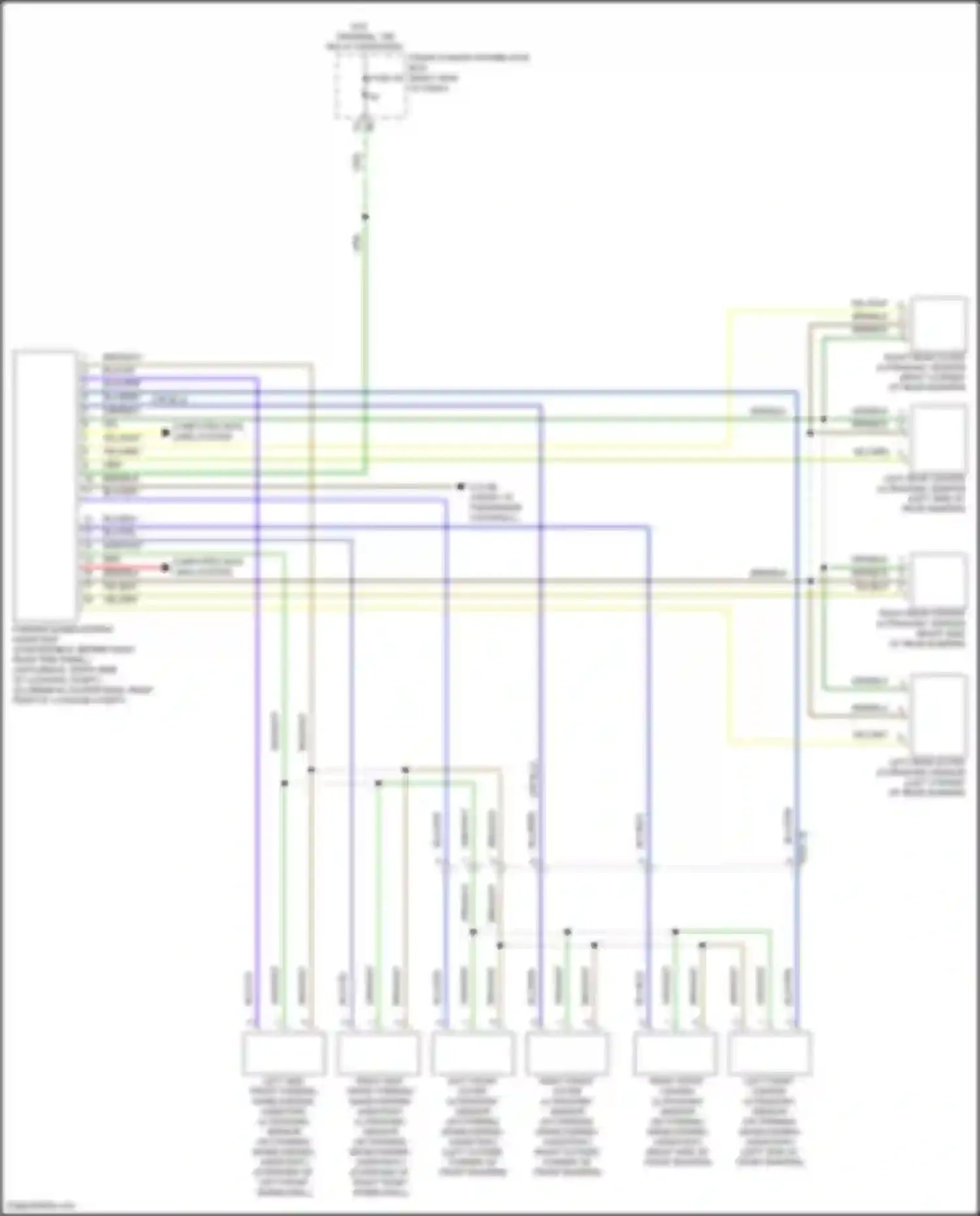 Wiring diagram left front center ultrasonic sensor for MINI Cooper S Countryman II facelift (2020-2023) (1 of 1)