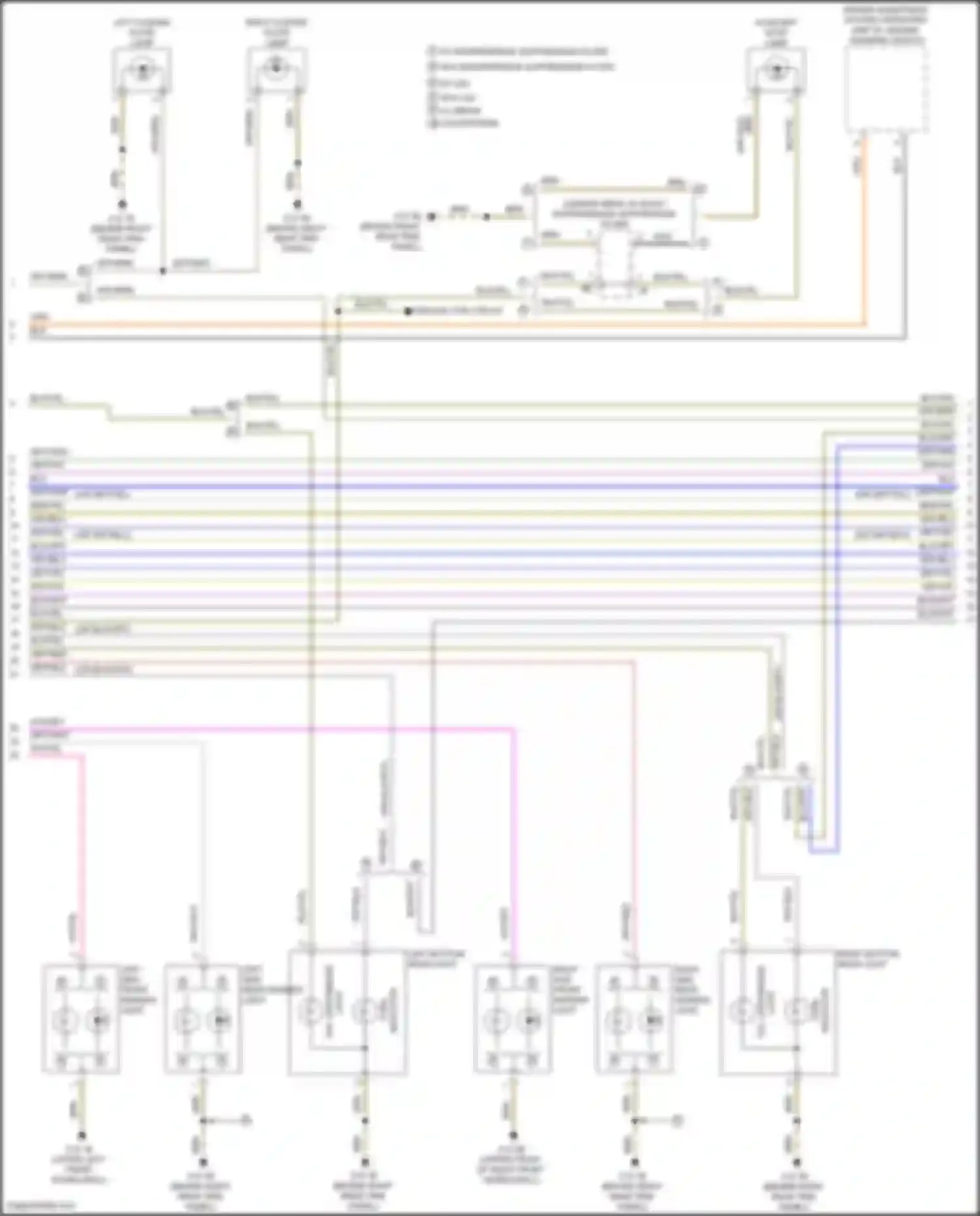 Wiring diagram left side rear marker light for MINI Cooper S Countryman II (2016-2020) (1 of 2)