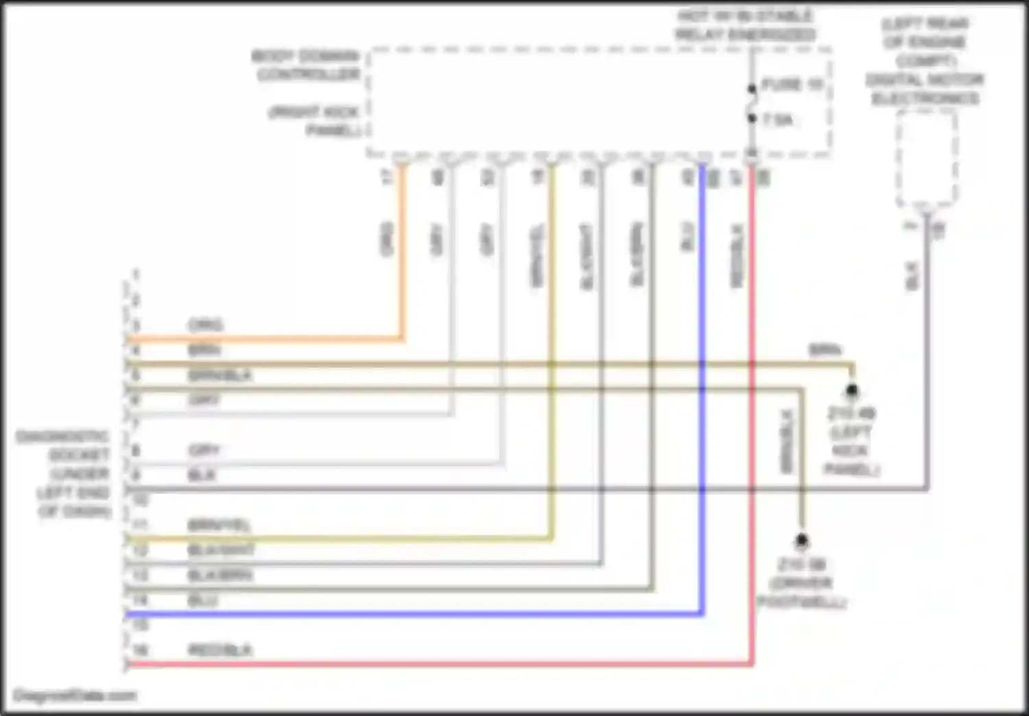 Cooper S Countryman MINI III (2023-2024): Data link connector circuit