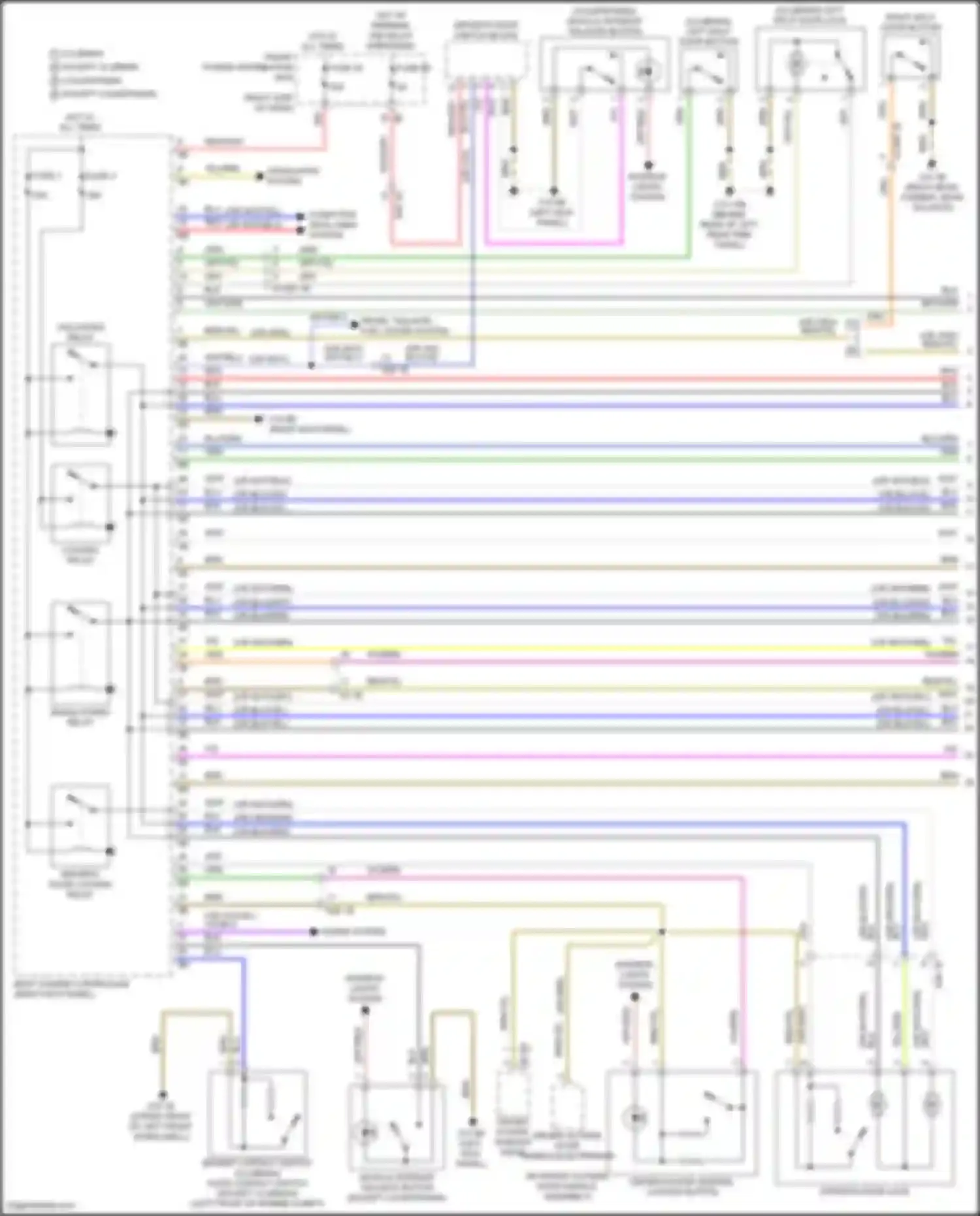 Wiring diagram driver's door locking relay for MINI Cooper S Countryman III (2023-2024)