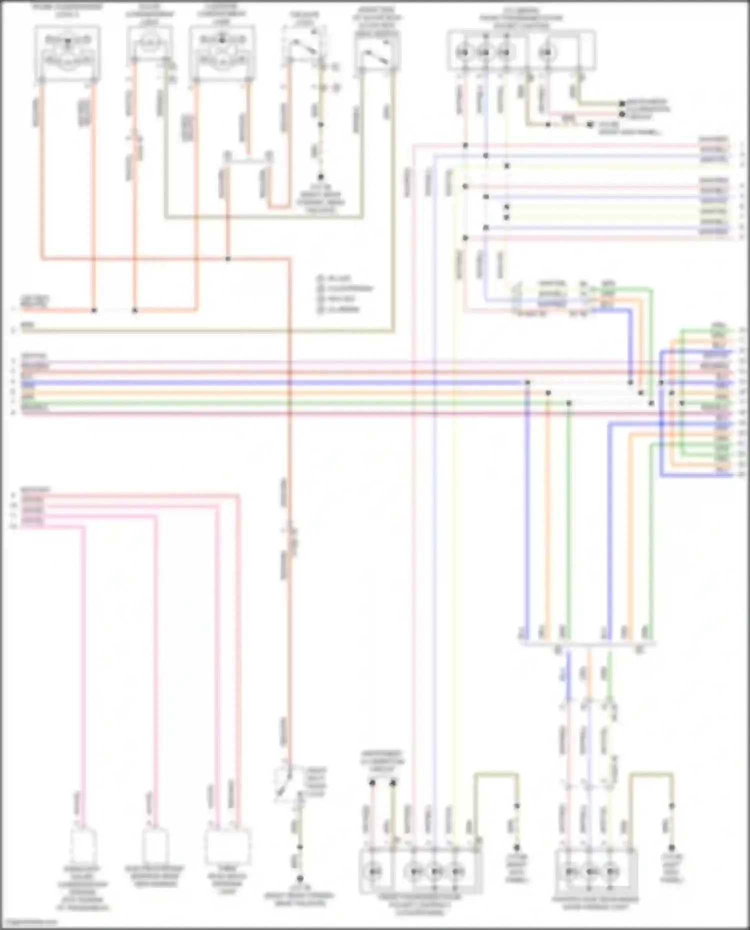 Wiring diagram glove compartment light for MINI Cooper S Countryman III (2023-2024)