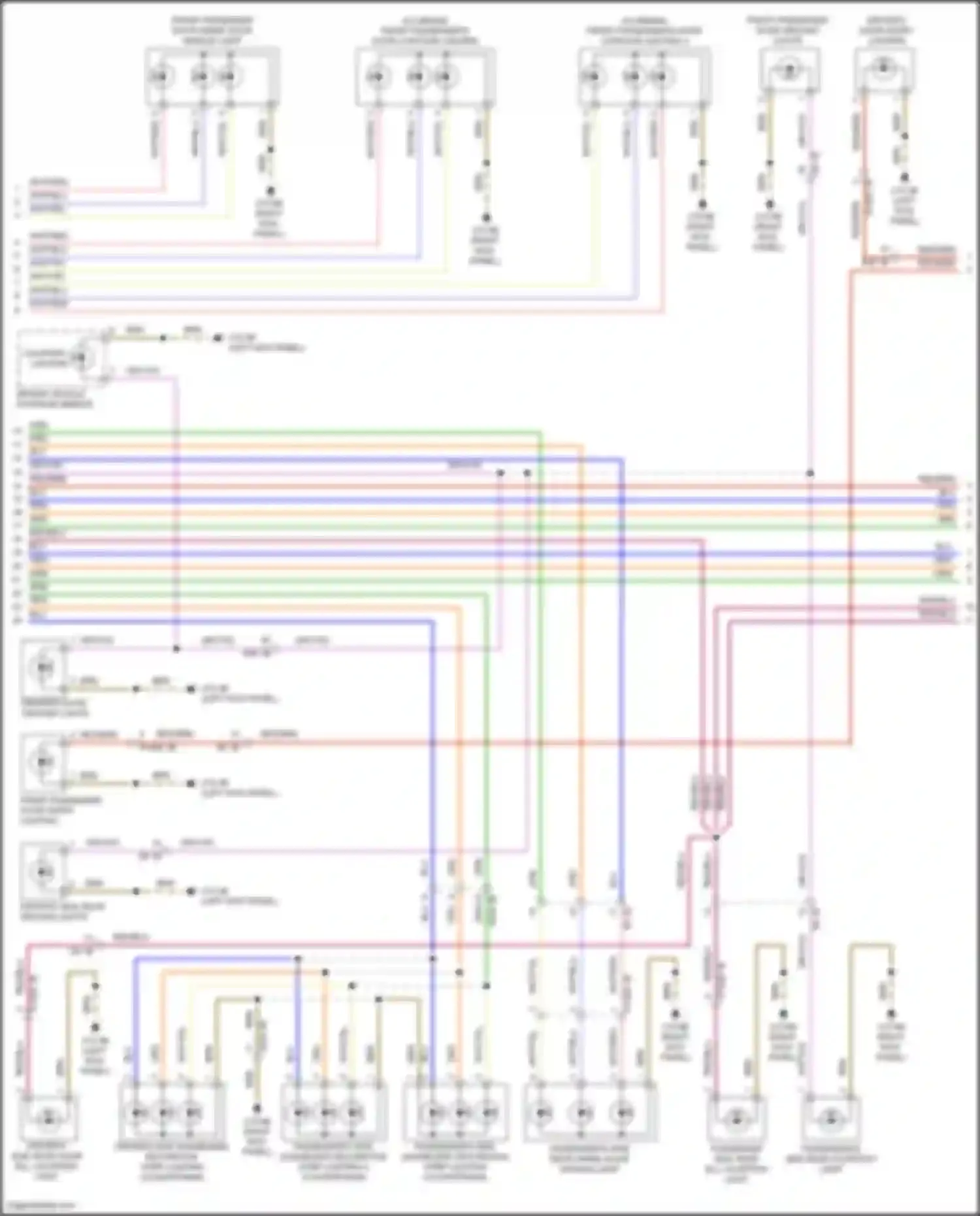 Wiring diagram passenger's side rear courtesy light for MINI Cooper S Countryman III (2023-2024) (1 of 2)