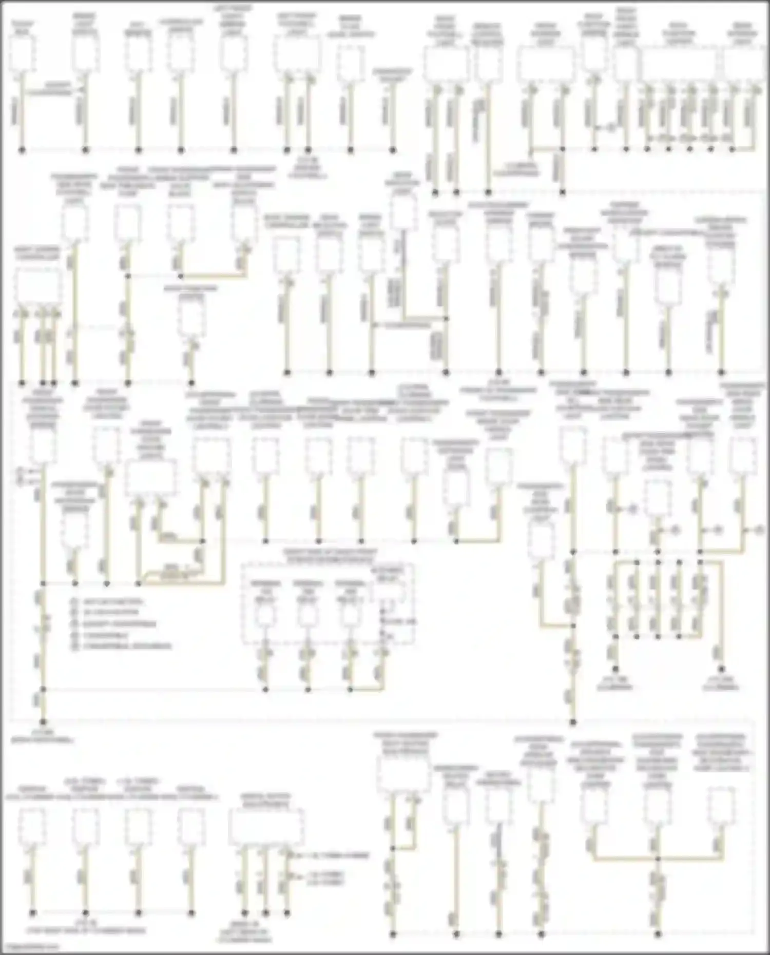 Wiring diagram passenger's side rear inside door handle light for MINI Cooper S Countryman III (2023-2024) (2 of 2)