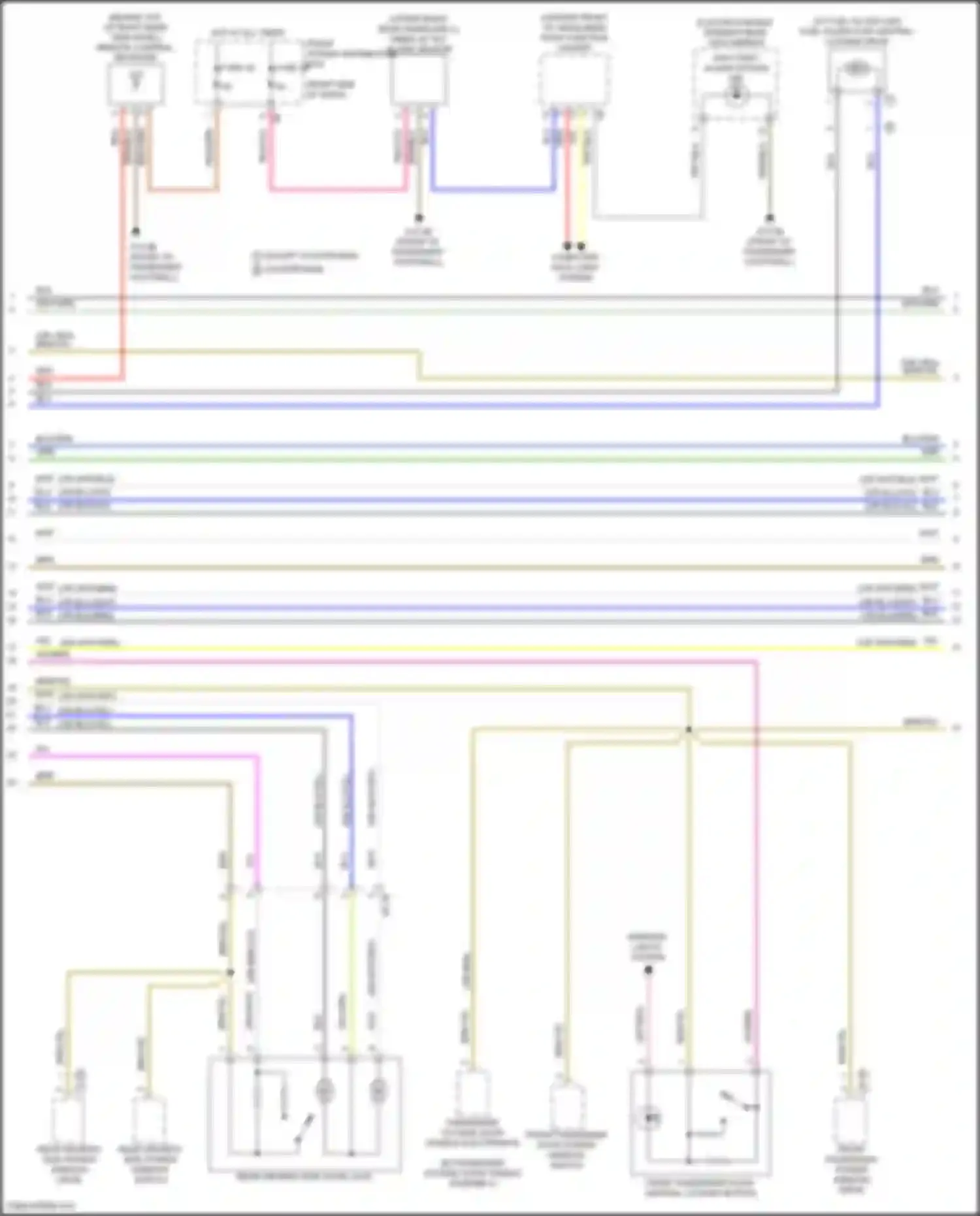 Wiring diagram rear driver's side power window drive for MINI Cooper S Countryman III (2023-2024) (1 of 3)