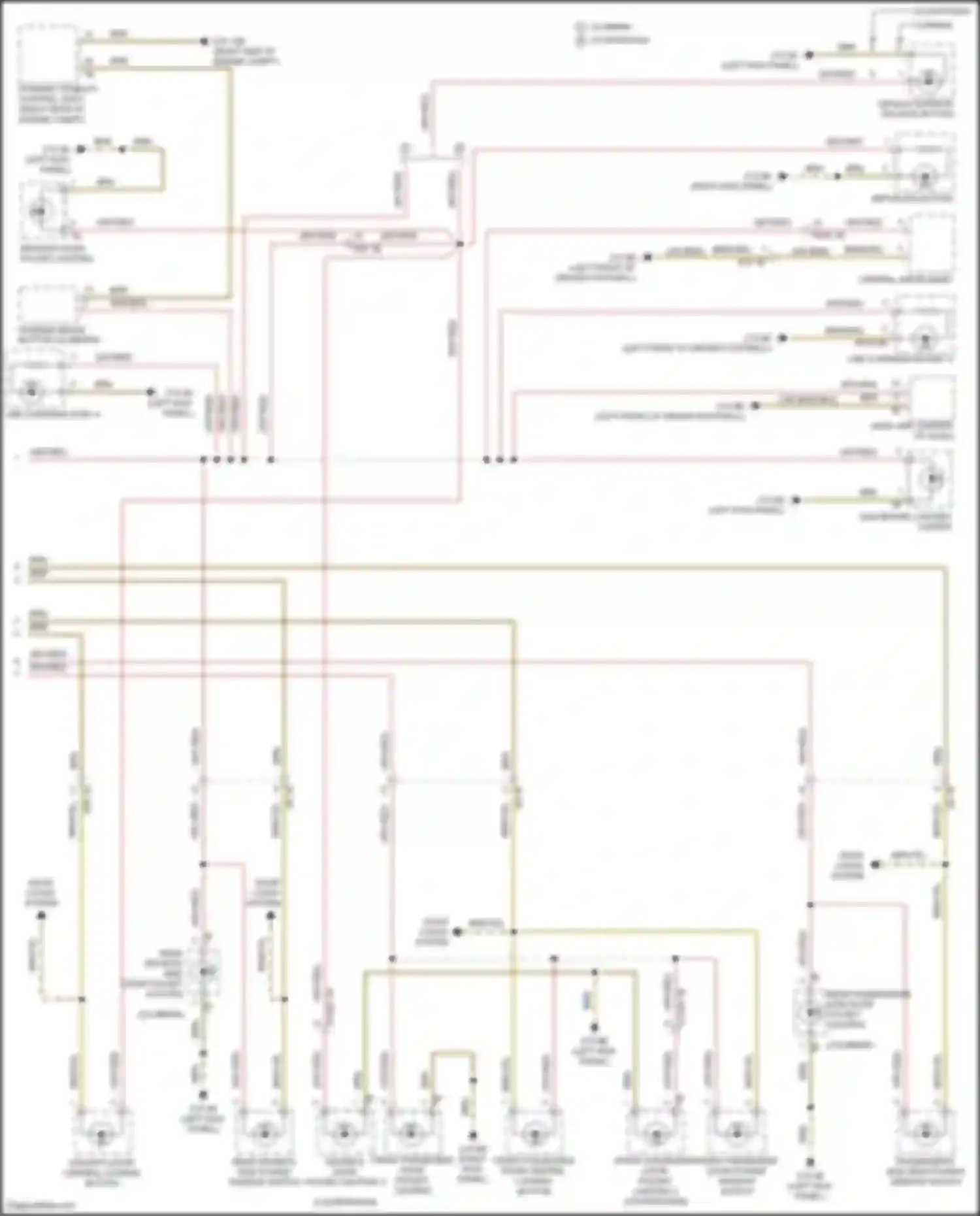 Wiring diagram rear driver's side power window switch for MINI Cooper S Countryman III (2023-2024) (2 of 4)