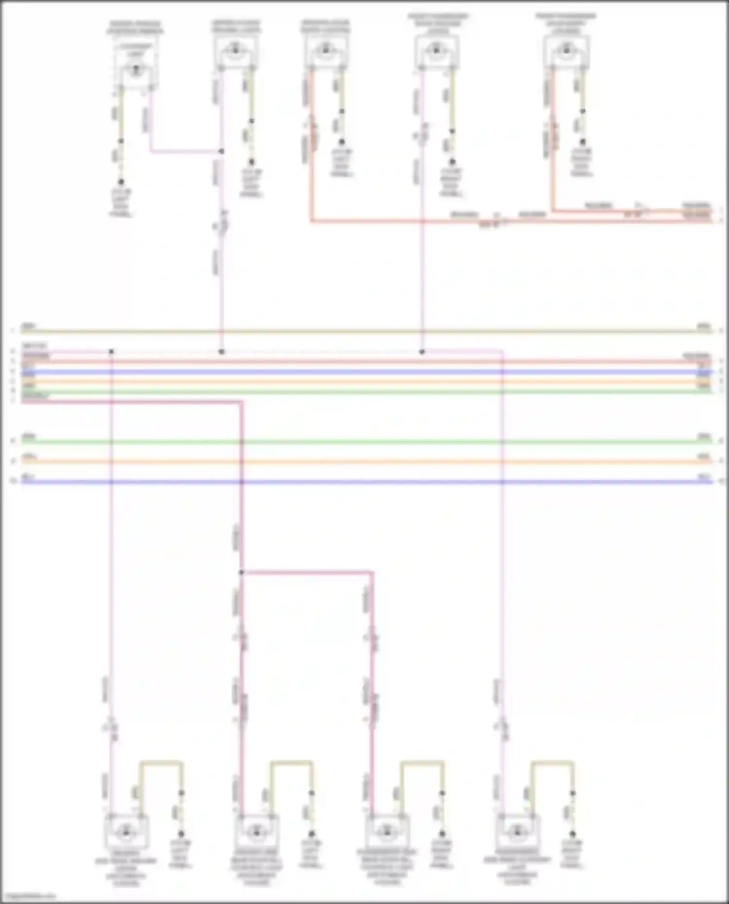 Wiring diagram driver's door entry lighting for MINI Cooper S III facelift 2 (2021-2024) (1 of 2)