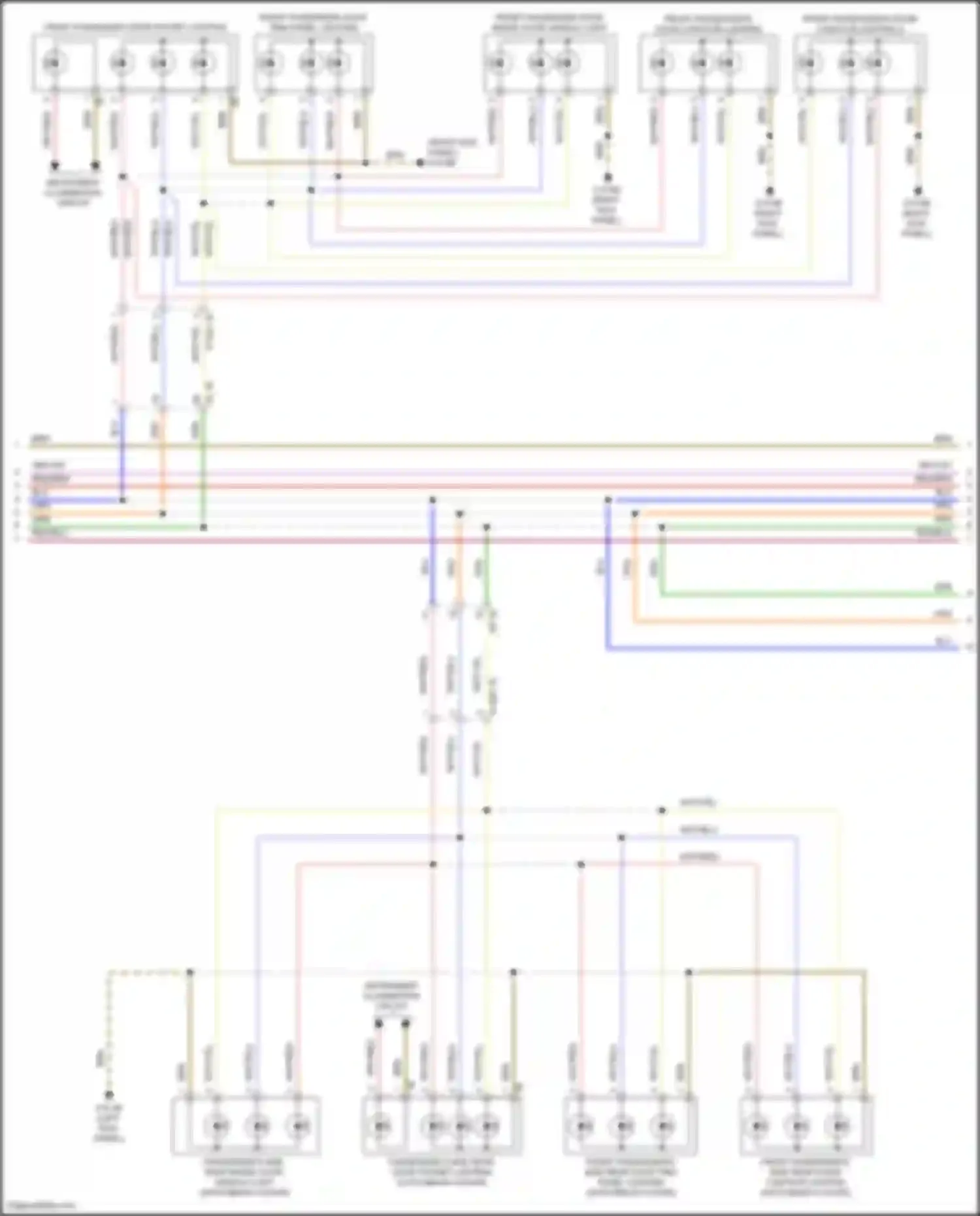 Wiring diagram front passenger door inside door handle light for MINI Cooper S III facelift 2 (2021-2024) (1 of 1)