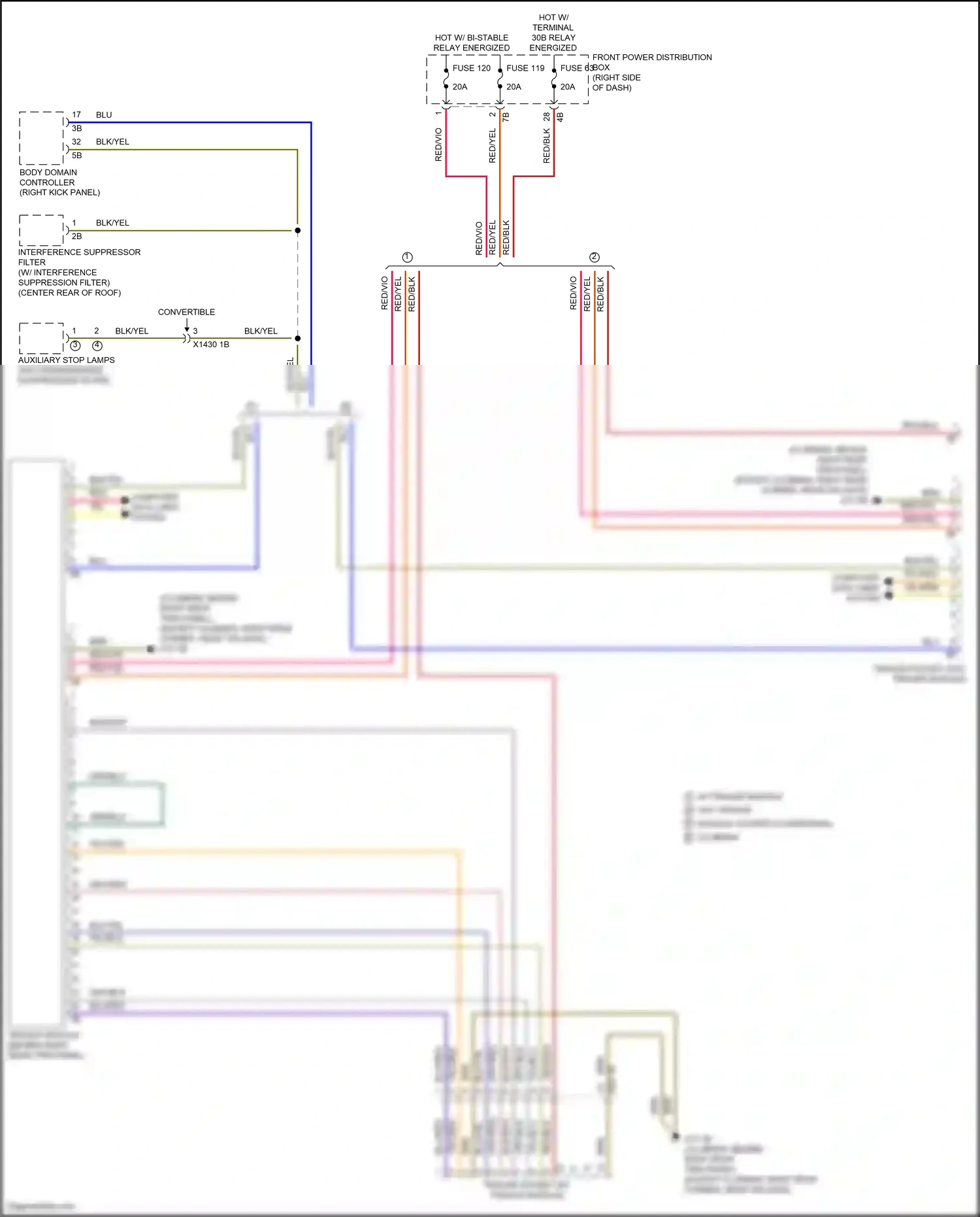 MINI Cooper S III facelift (2018-2021) body domain controller wiring diagram  (36 of 40)