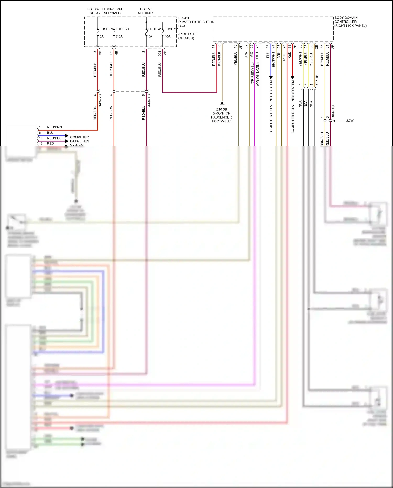 MINI Cooper S III facelift (2018-2021) body domain controller wiring diagram  (2 of 40)