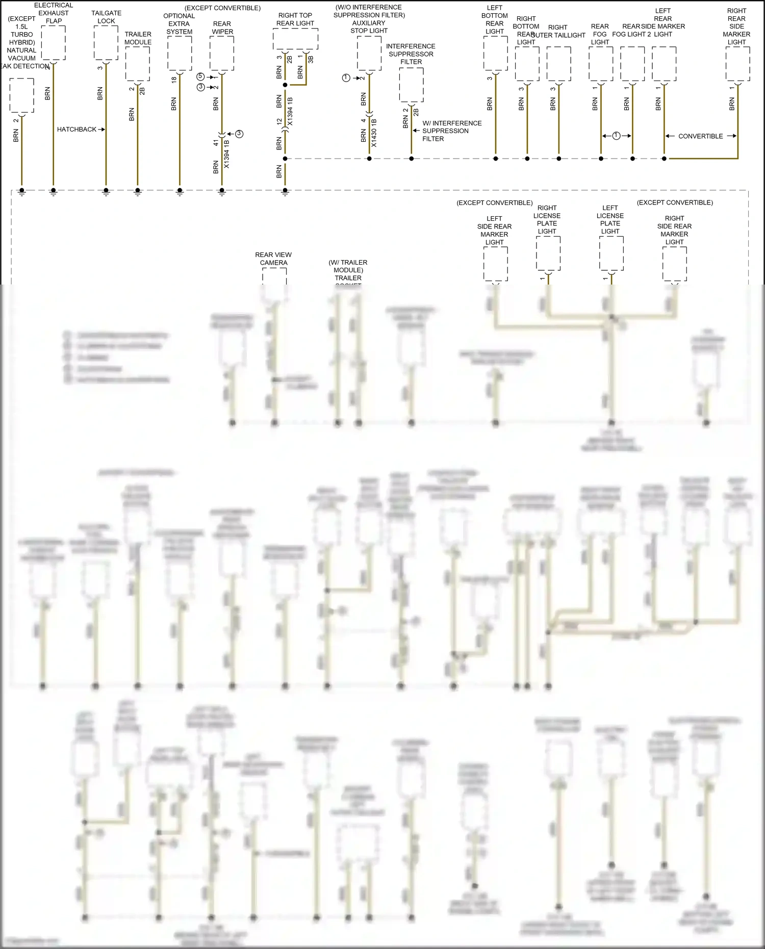 MINI Cooper S III facelift (2018-2021) left outer taillight wiring diagram  (3 of 3)