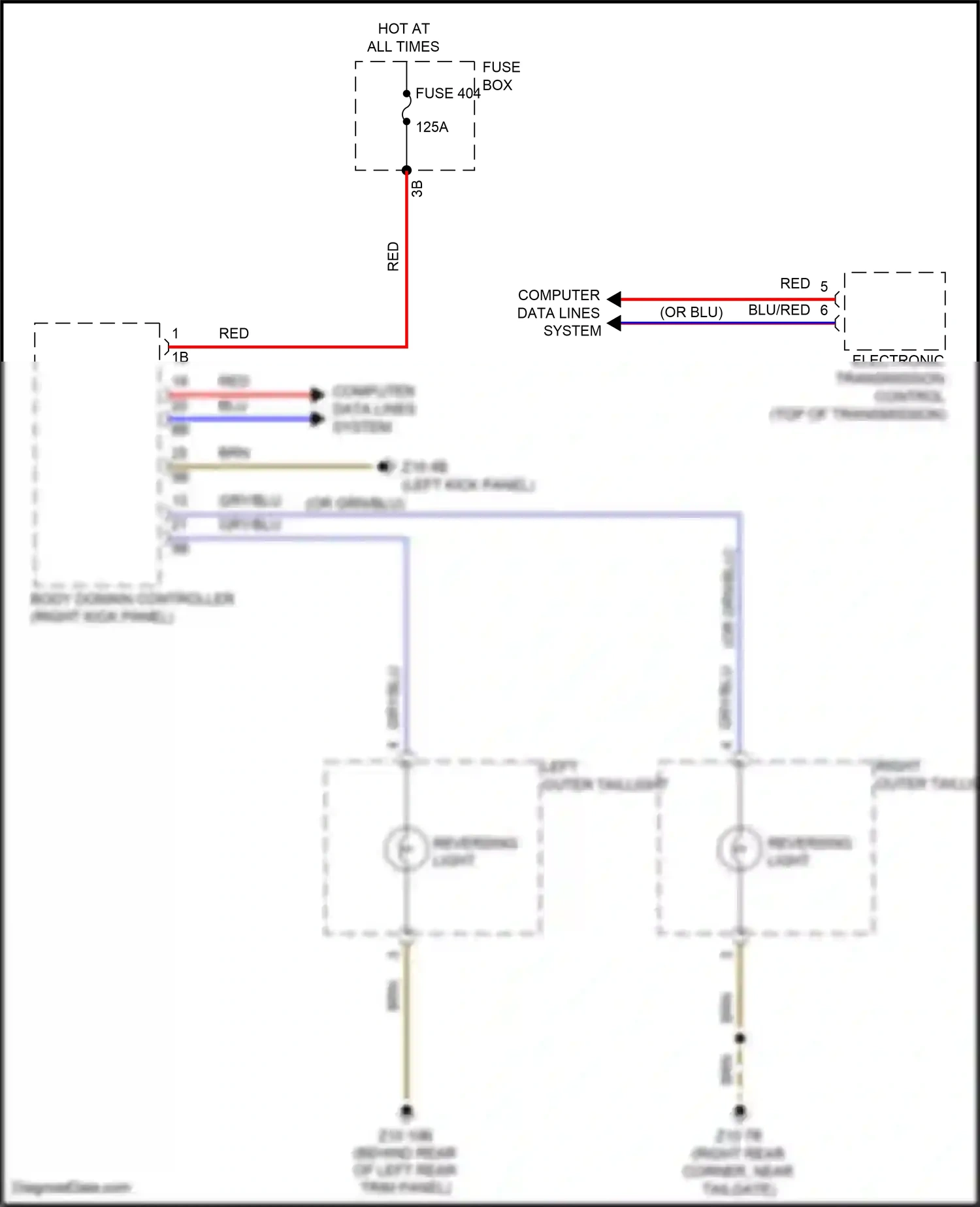 MINI Cooper S III facelift (2018-2021) left outer taillight wiring diagram  (1 of 3)