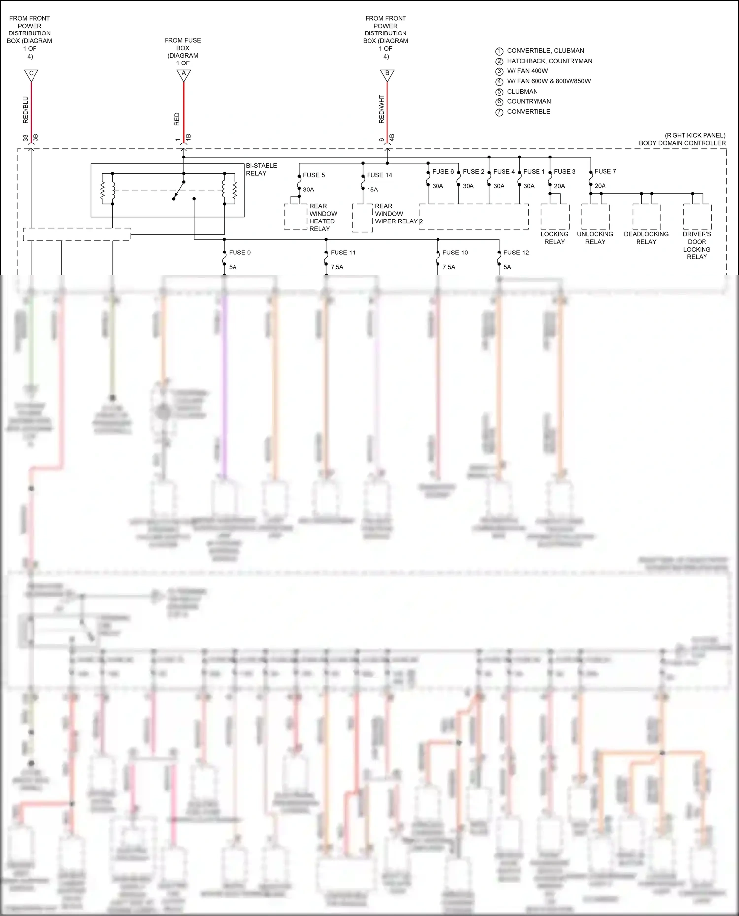 MINI Cooper S III facelift (2018-2021) locking relay wiring diagram  (3 of 5)