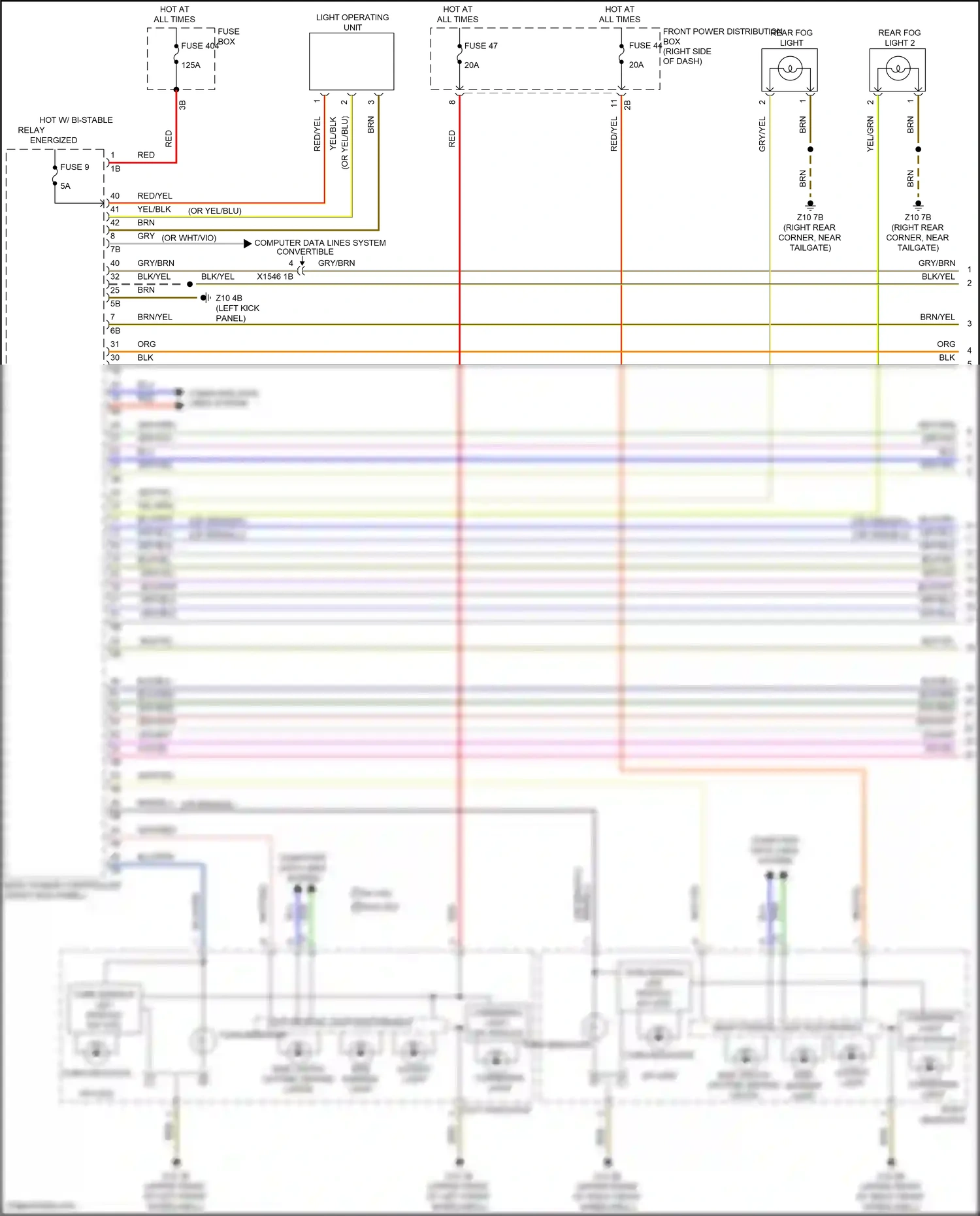 MINI Cooper S III facelift (2018-2021) right frontal light electronics wiring diagram  (1 of 2)