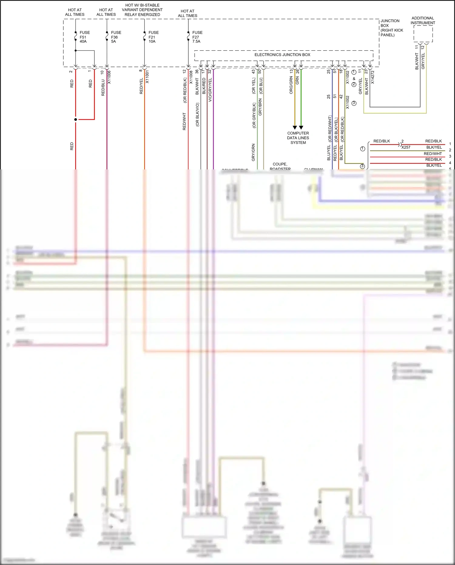 MINI Cooper S III (2013-2018) additional instrument wiring diagram  (1 of 18)