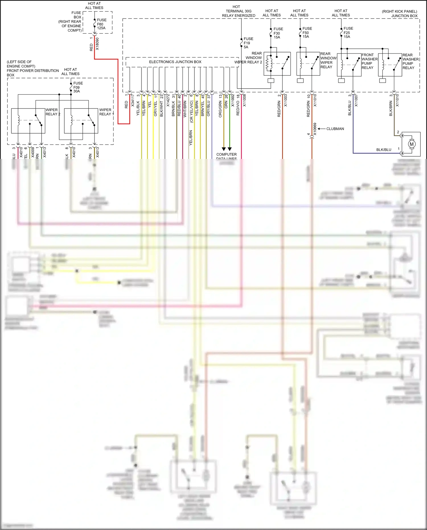 MINI Cooper S III (2013-2018) additional instrument wiring diagram  (4 of 18)