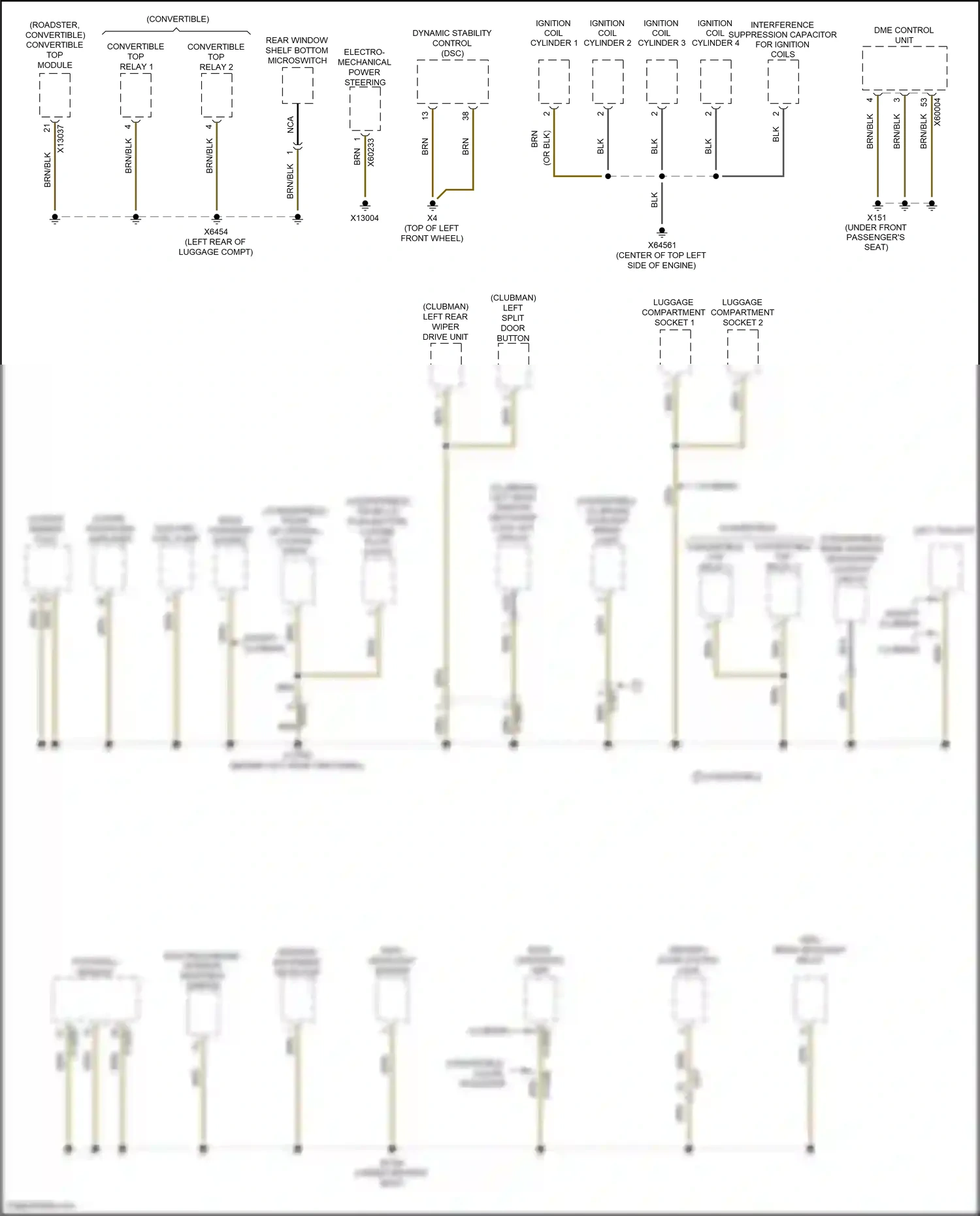 MINI Cooper S III (2013-2018) convertible top module wiring diagram  (11 of 14)