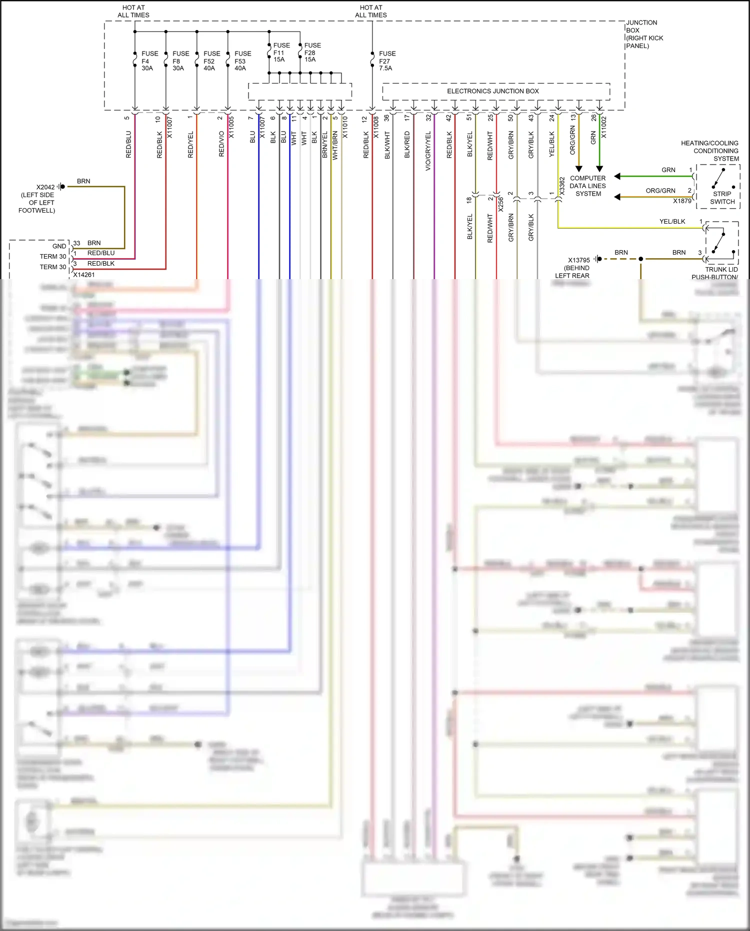 MINI Cooper S III (2013-2018) heating/cooling conditioning system wiring diagram  (1 of 6)