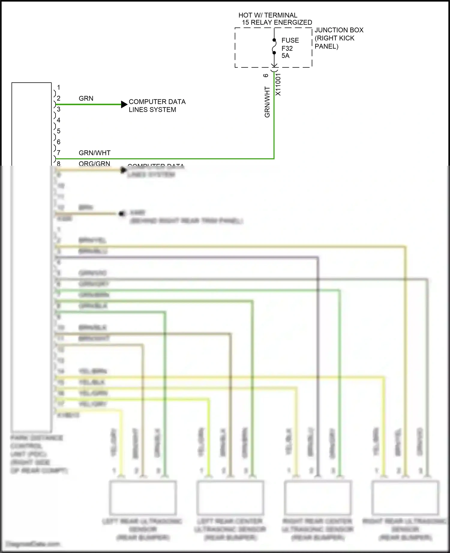 MINI Cooper S III (2013-2018) junction box wiring diagram  (69 of 111)