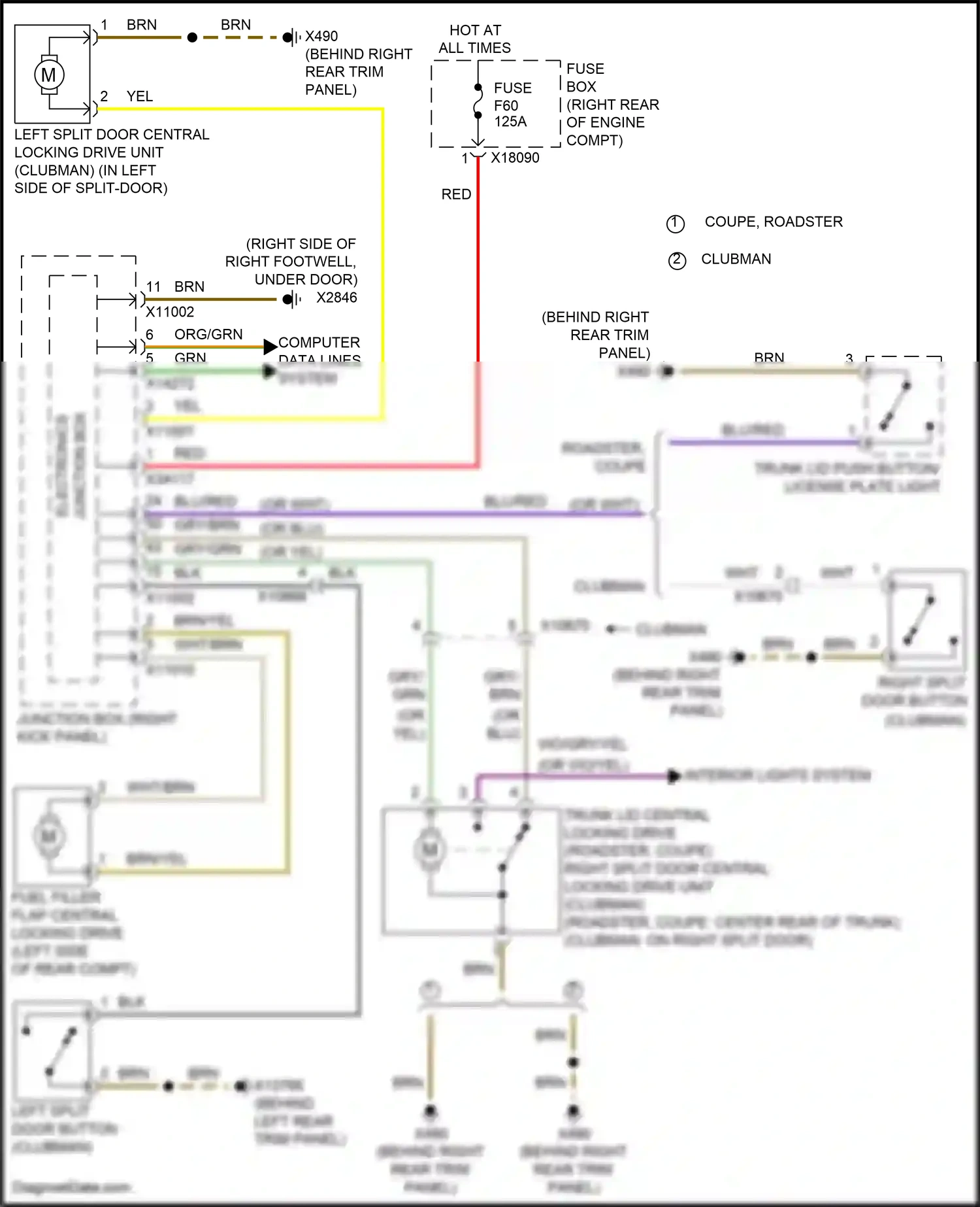 MINI Cooper S III (2013-2018) junction box wiring diagram  (59 of 111)