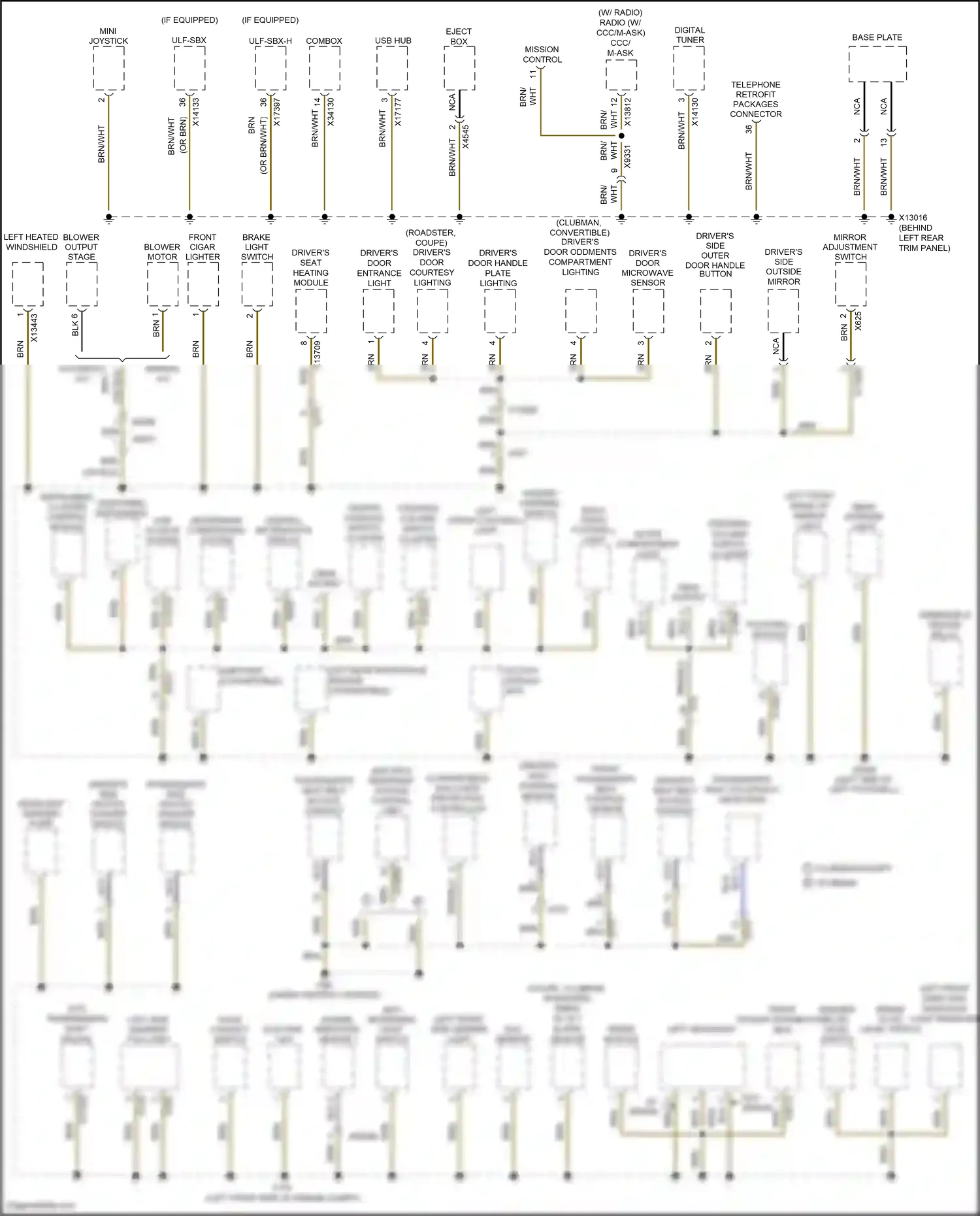 MINI Cooper S III (2013-2018) left front direction indicator light repeater wiring diagram  (5 of 8)