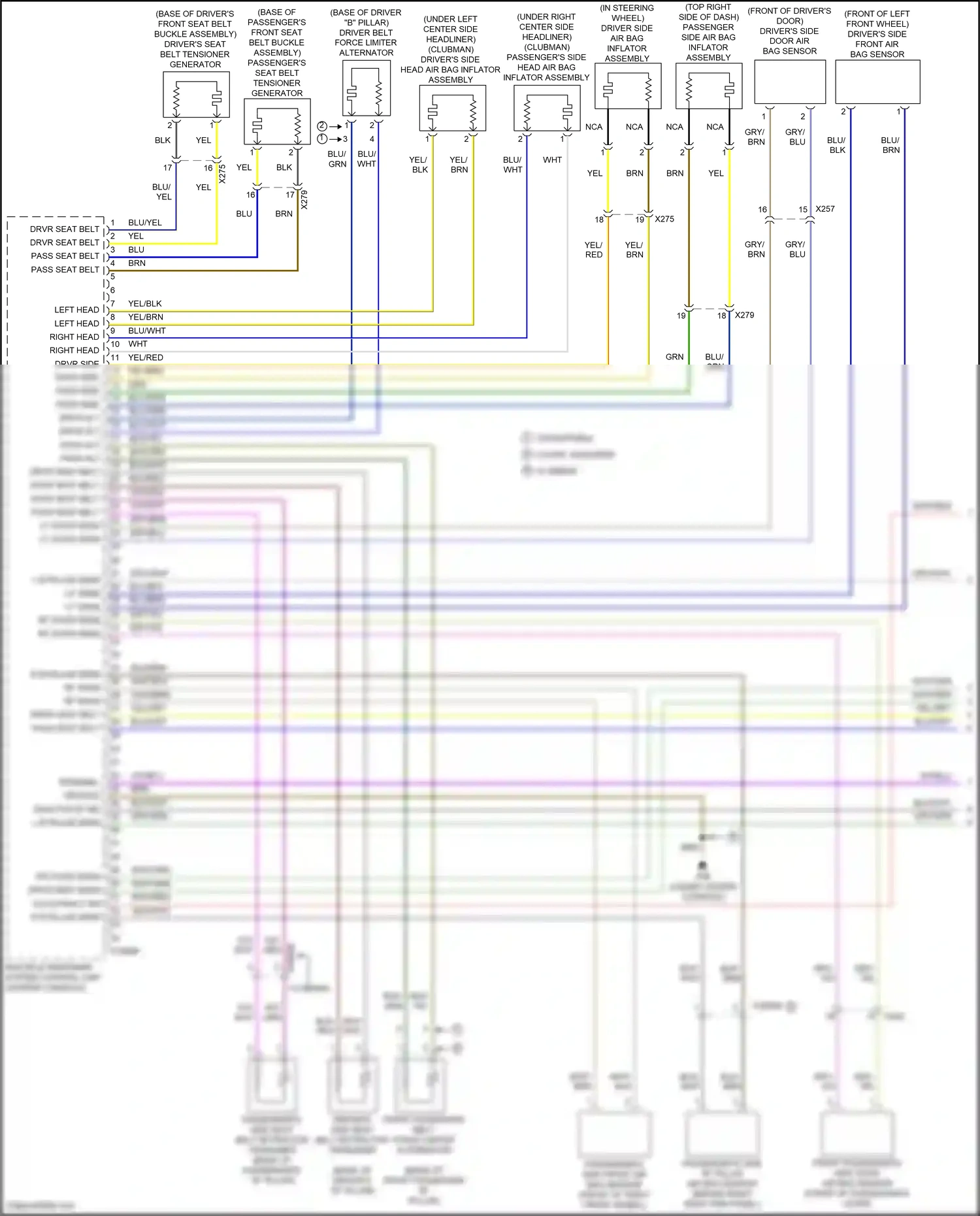 MINI Cooper S III (2013-2018) left head - wiring diagram  (1 of 3)