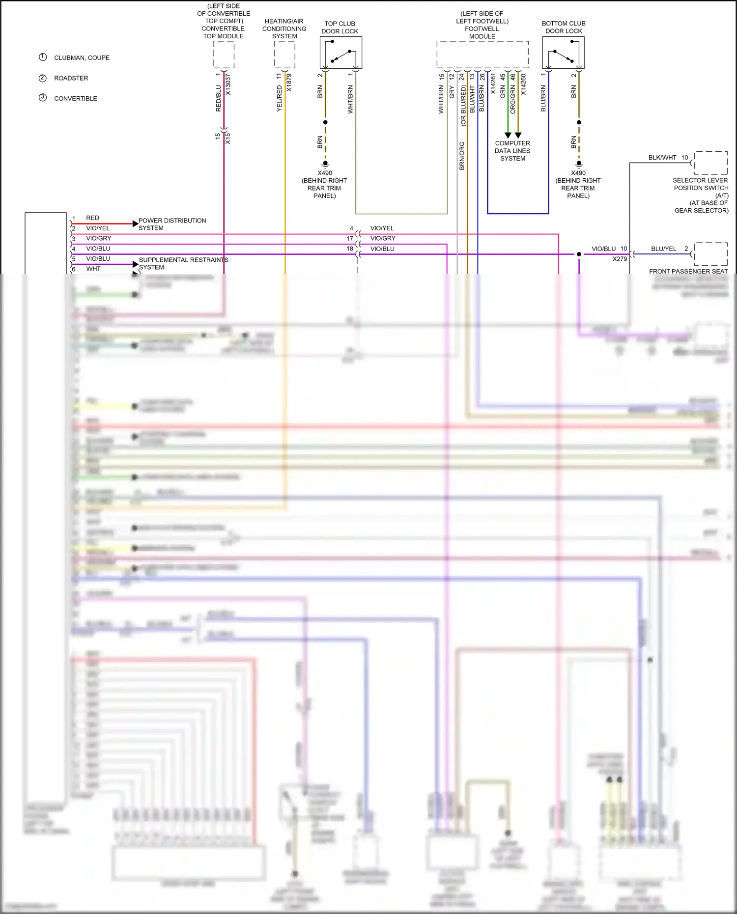 MINI Cooper S III (2013-2018) mirrors system wiring diagram  (1 of 3)