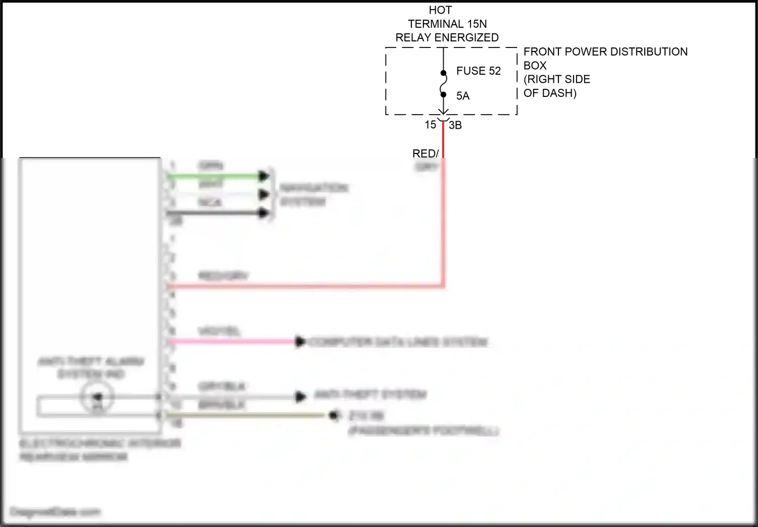 MINI Cooper S III (2013-2018) navigation system wiring diagram  (1 of 1)