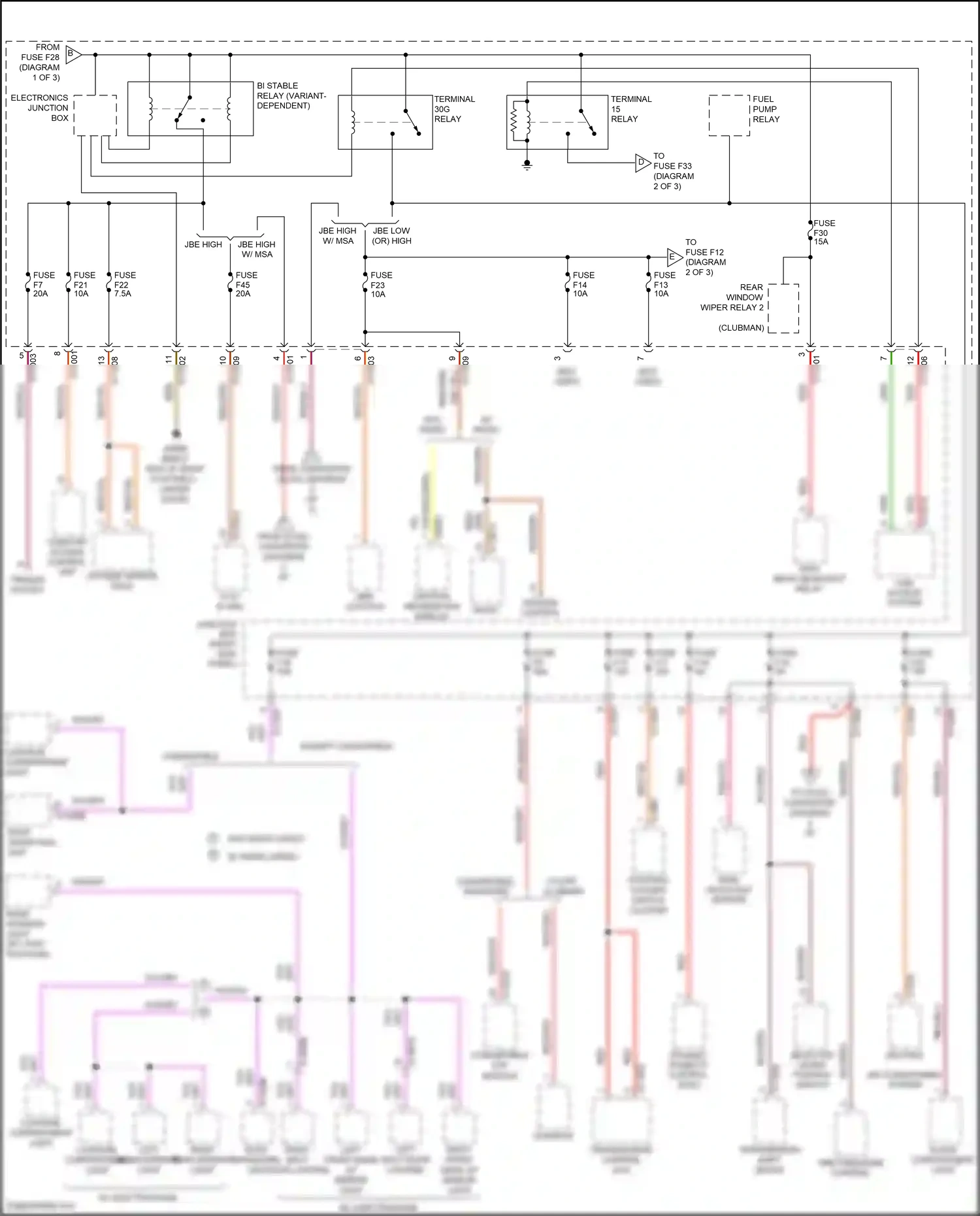 MINI Cooper S III (2013-2018) (right kick panel) wiring diagram  (88 of 163)