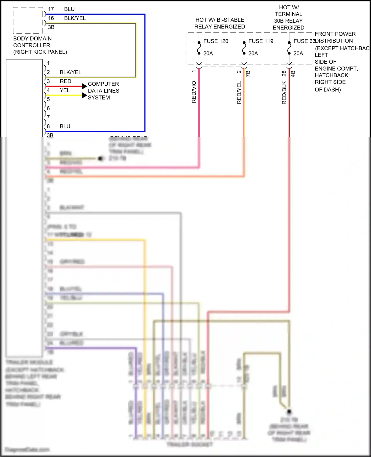 MINI Cooper S III (2013-2018) (right kick panel) wiring diagram  (130 of 163)