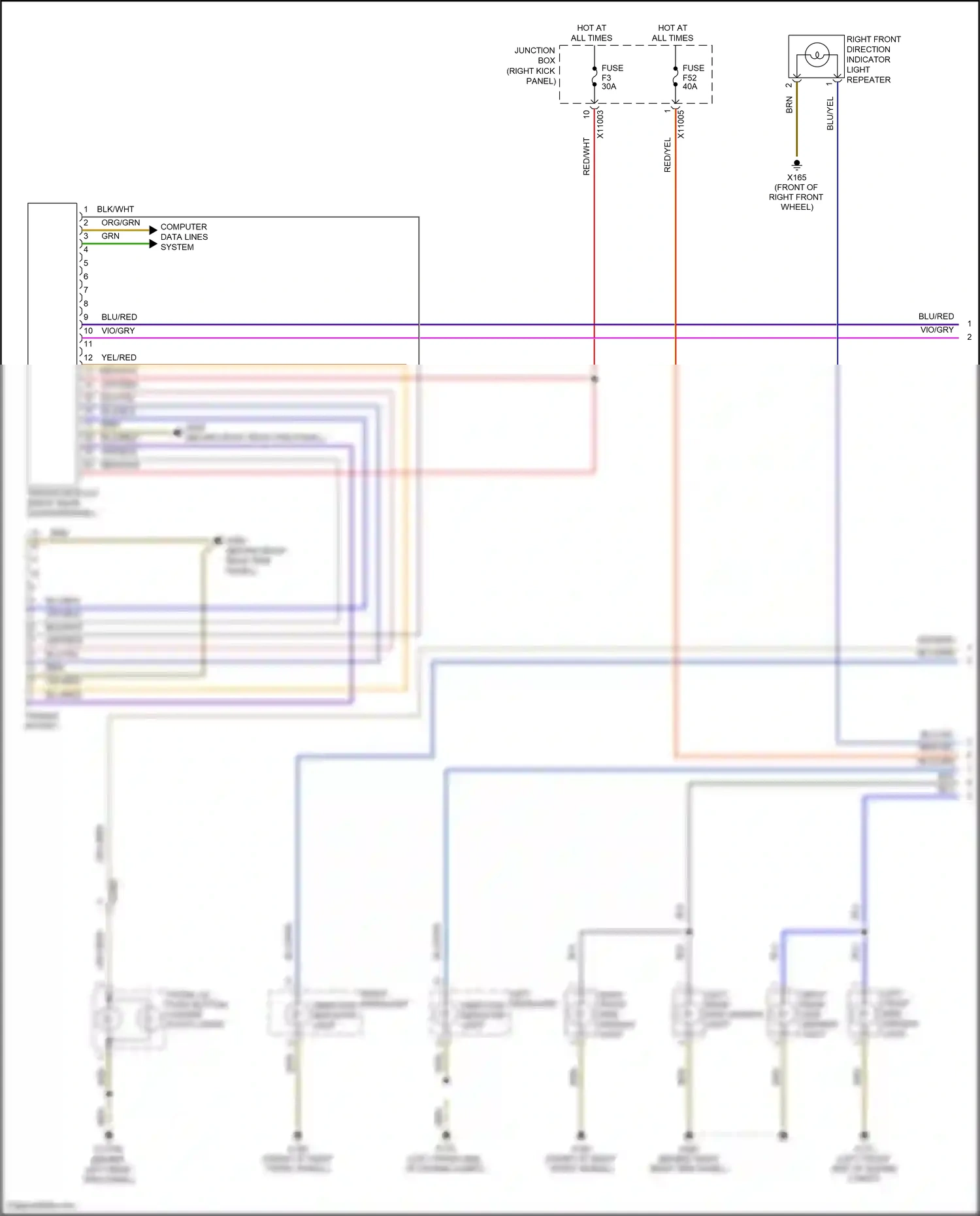 MINI Cooper S III (2013-2018) (right kick panel) wiring diagram  (133 of 163)
