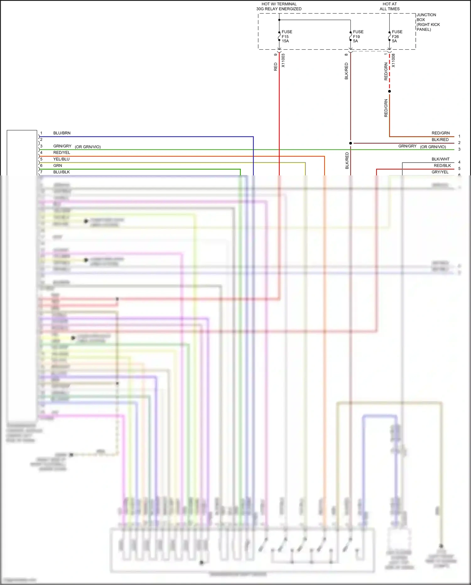 MINI Cooper S III (2013-2018) (right kick panel) wiring diagram  (118 of 163)