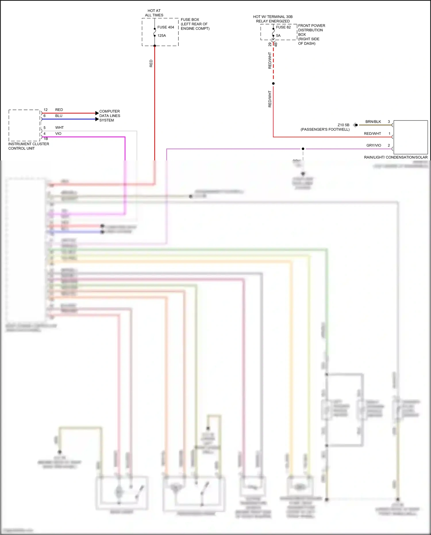MINI Cooper S III (2013-2018) washer fluid level sensor wiring diagram  (2 of 2)
