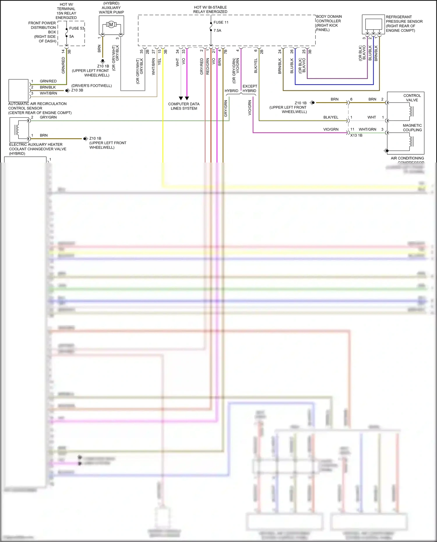 MINI Cooper SD Countryman II (2016-2020) automatic air recirculation control sensor wiring diagram  (1 of 2)