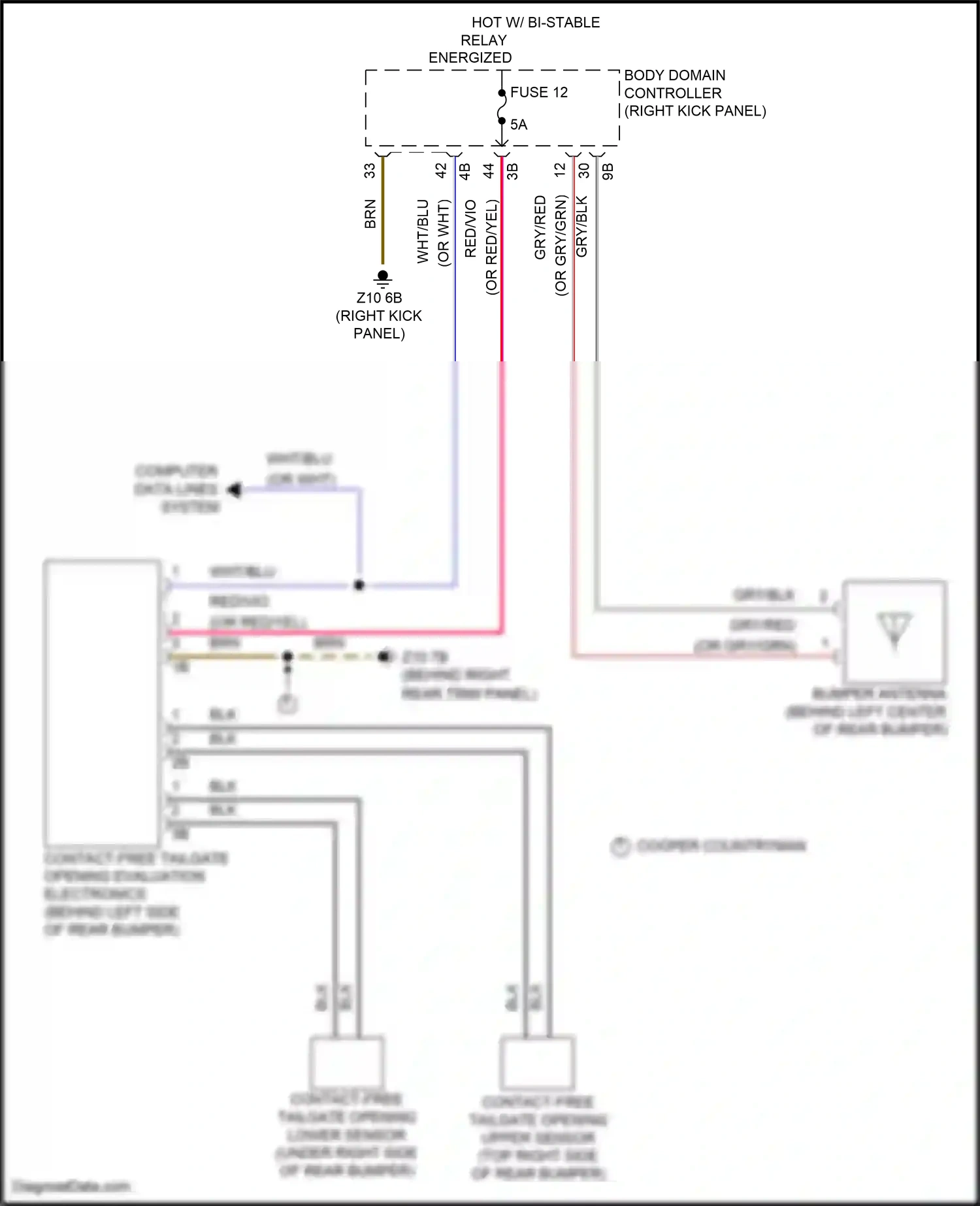 MINI Cooper SD Countryman II (2016-2020) computer data lines system wiring diagram  (31 of 88)