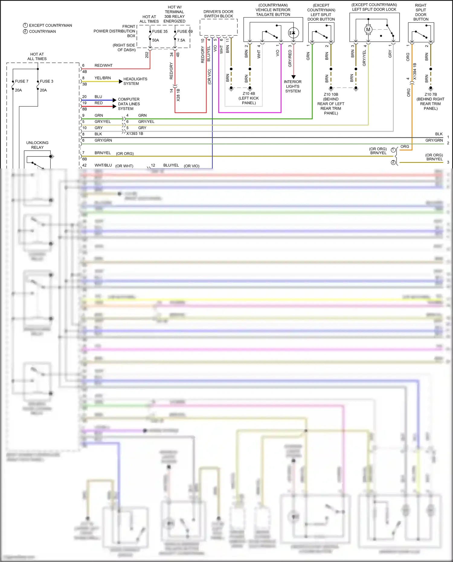 MINI Cooper SD Countryman II (2016-2020) computer data lines system wiring diagram  (2 of 88)