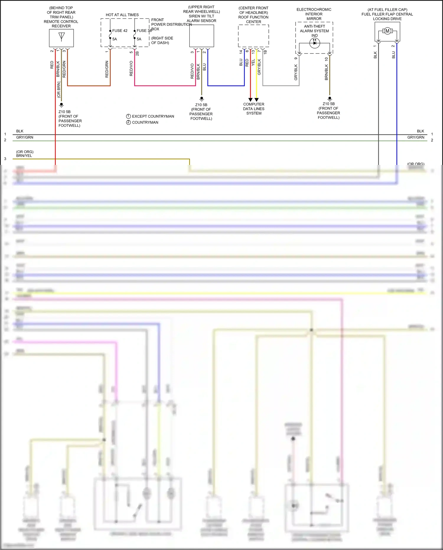 MINI Cooper SD Countryman II (2016-2020) computer data lines system wiring diagram  (3 of 88)