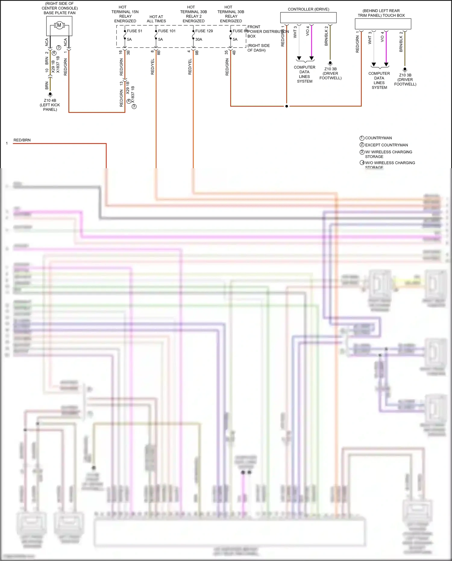 MINI Cooper SD Countryman II (2016-2020) controller (idrive) wiring diagram  (4 of 10)