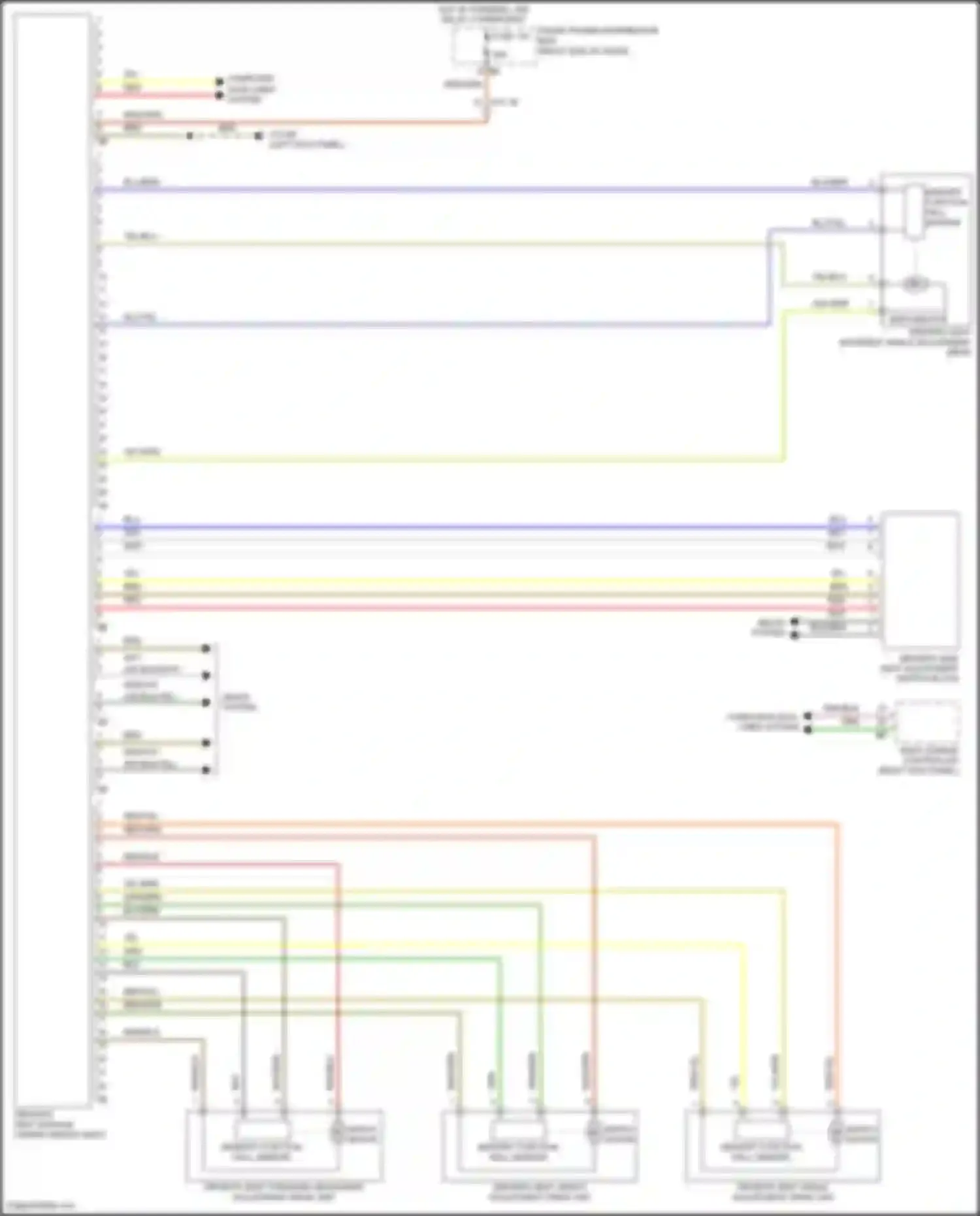 Wiring diagram driver's seat forward/ backward adjustment drive unit for MINI Cooper SD Countryman II (2016-2020) (1 of 1)