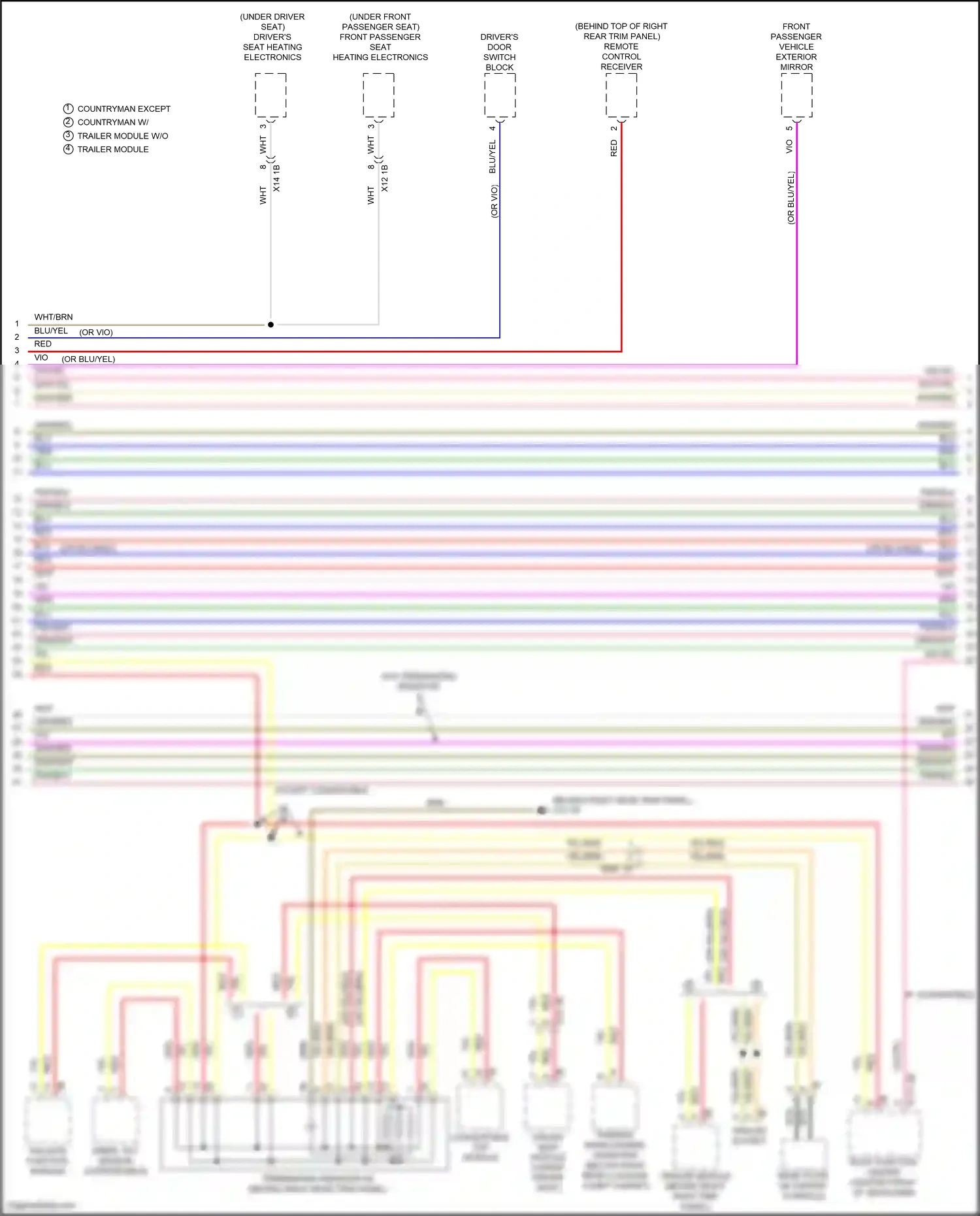 MINI Cooper SD Countryman II (2016-2020) tailgate function module wiring diagram  (2 of 5)