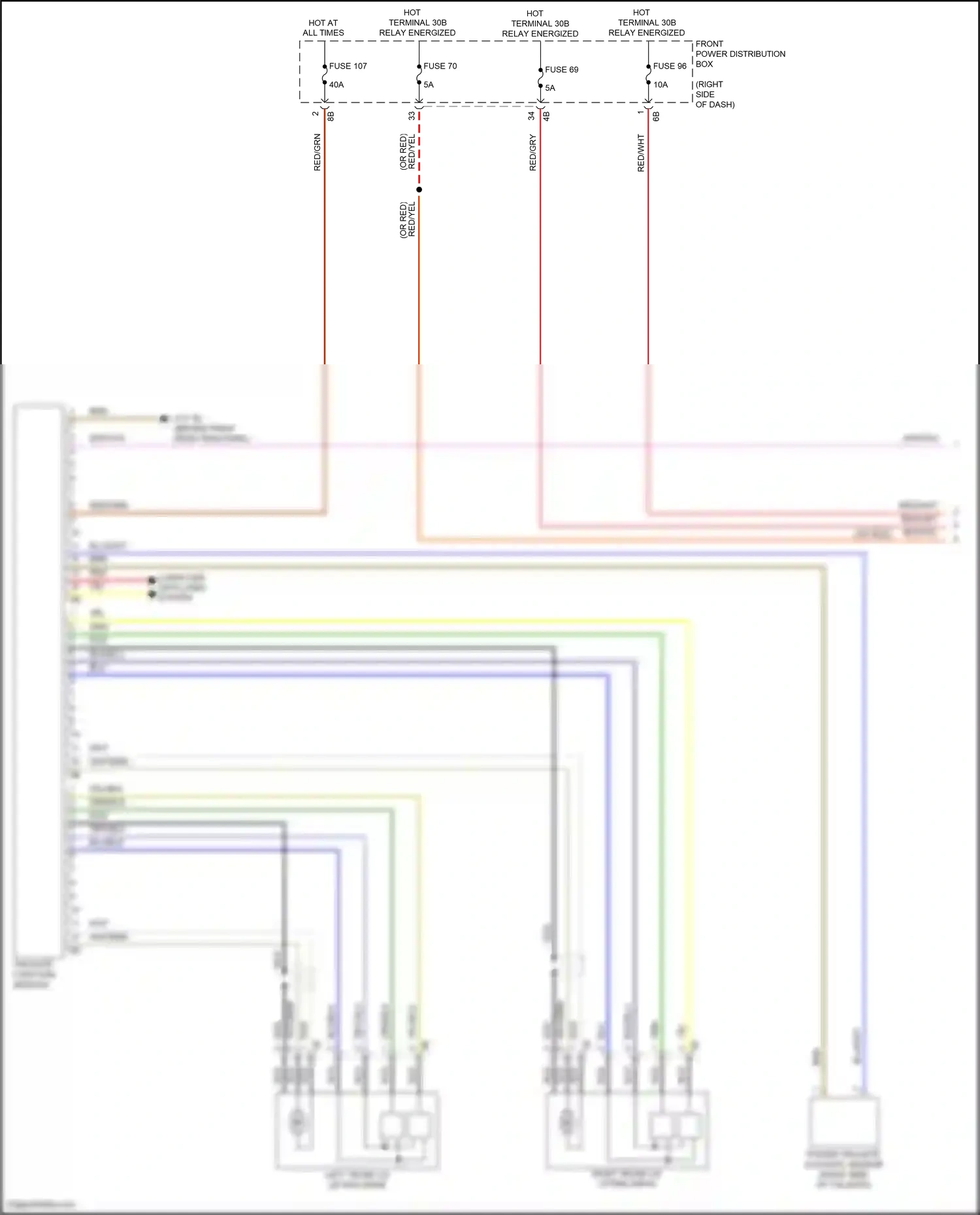 MINI Cooper SE Countryman II (2016-2020) tailgate function module wiring diagram  (5 of 5)