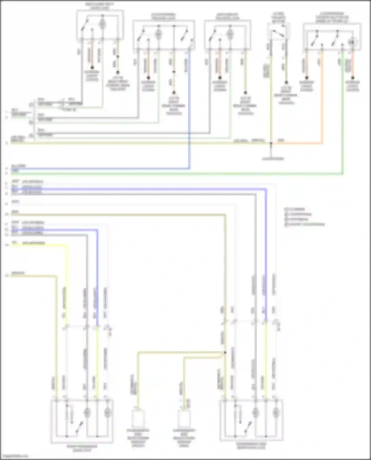 Wiring diagram right-hand split door lock for MINI Cooper SE III facelift 2 (2021-2024) (1 of 2)