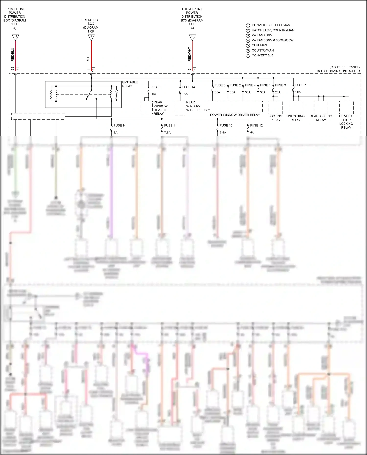 MINI Cooper SE III facelift 2 (2021-2024) tailgate function module wiring diagram  (4 of 4)