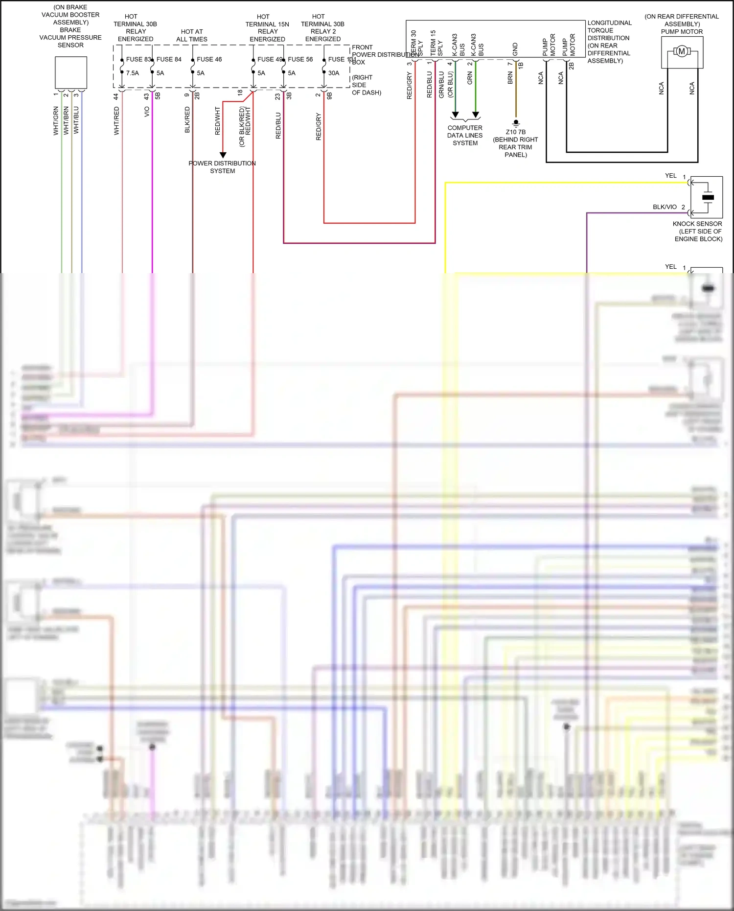 MINI Cooper SE III facelift (2018-2021) knock sensor wiring diagram  (1 of 2)