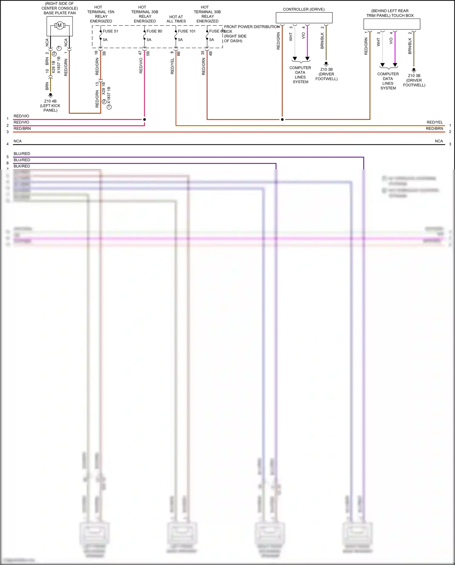 MINI Cooper SE III facelift (2018-2021) left front mid-range speaker wiring diagram  (1 of 14)